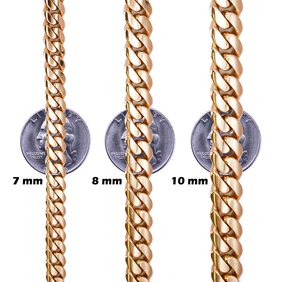 14K Rose Gold Cuban Link Chains - Image 3