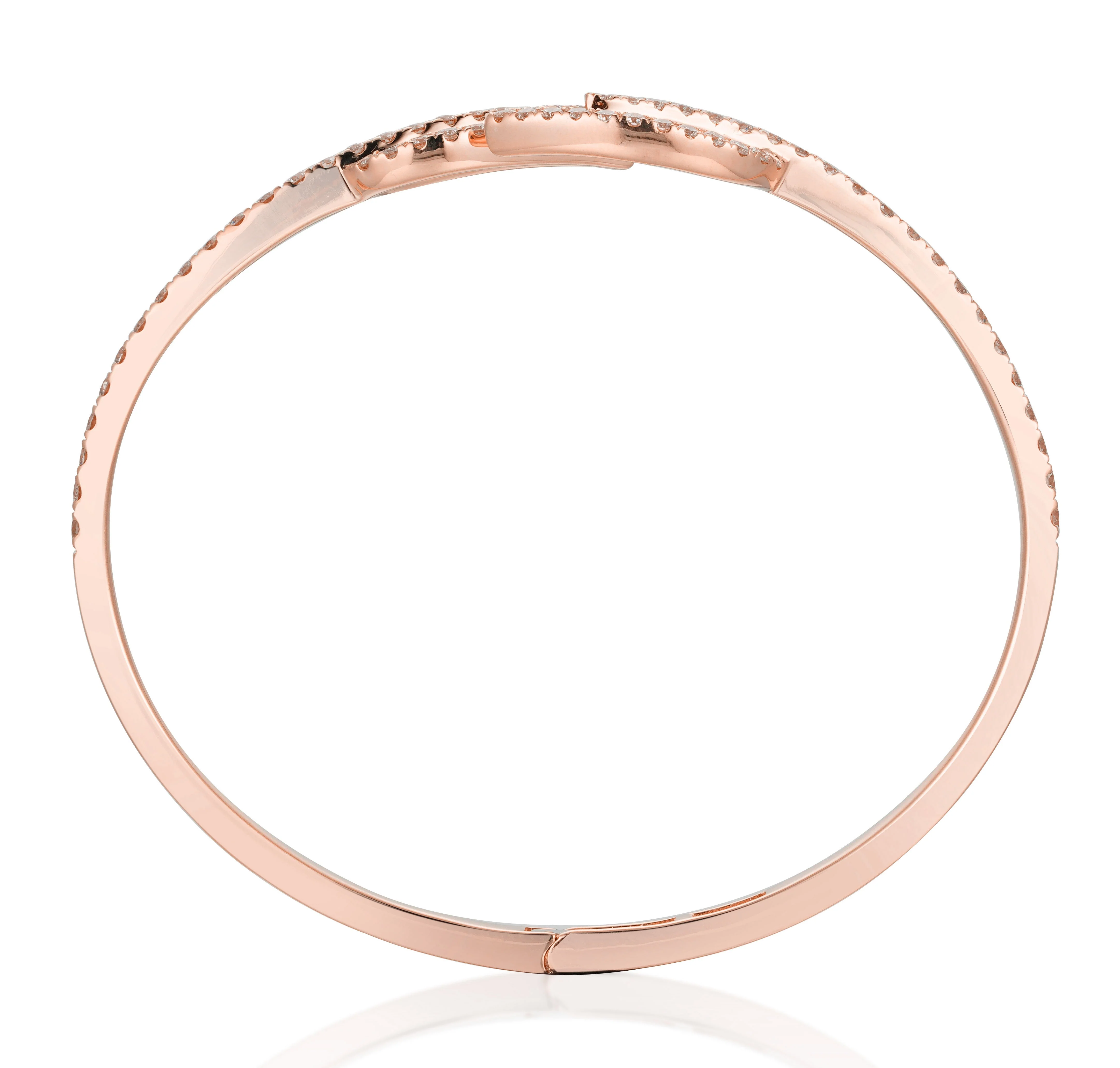 Twin Leaves Diamond Bangle - Image 6