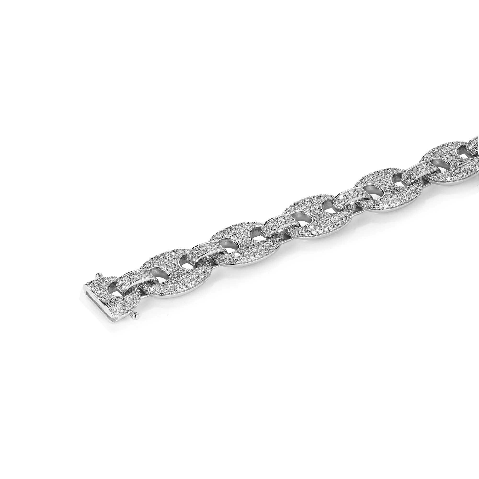 10mm Iced Out Gucci Link Bracelet - Image 3