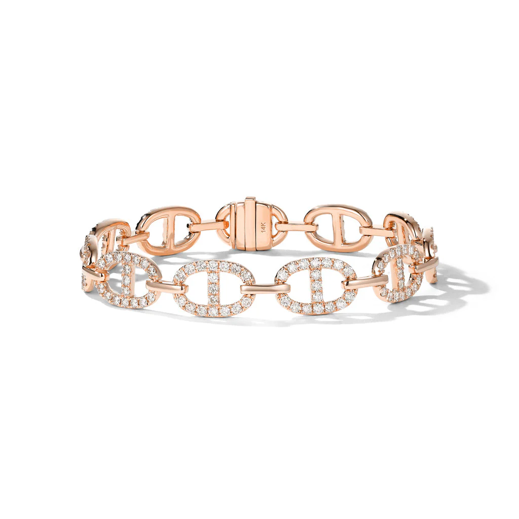 Diamond Anchor Link Bracelet - Image 3