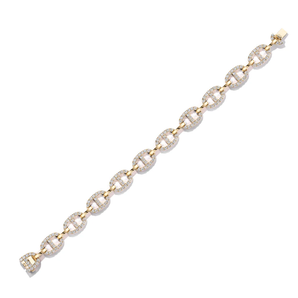Diamond Anchor Link Bracelet - Image 4