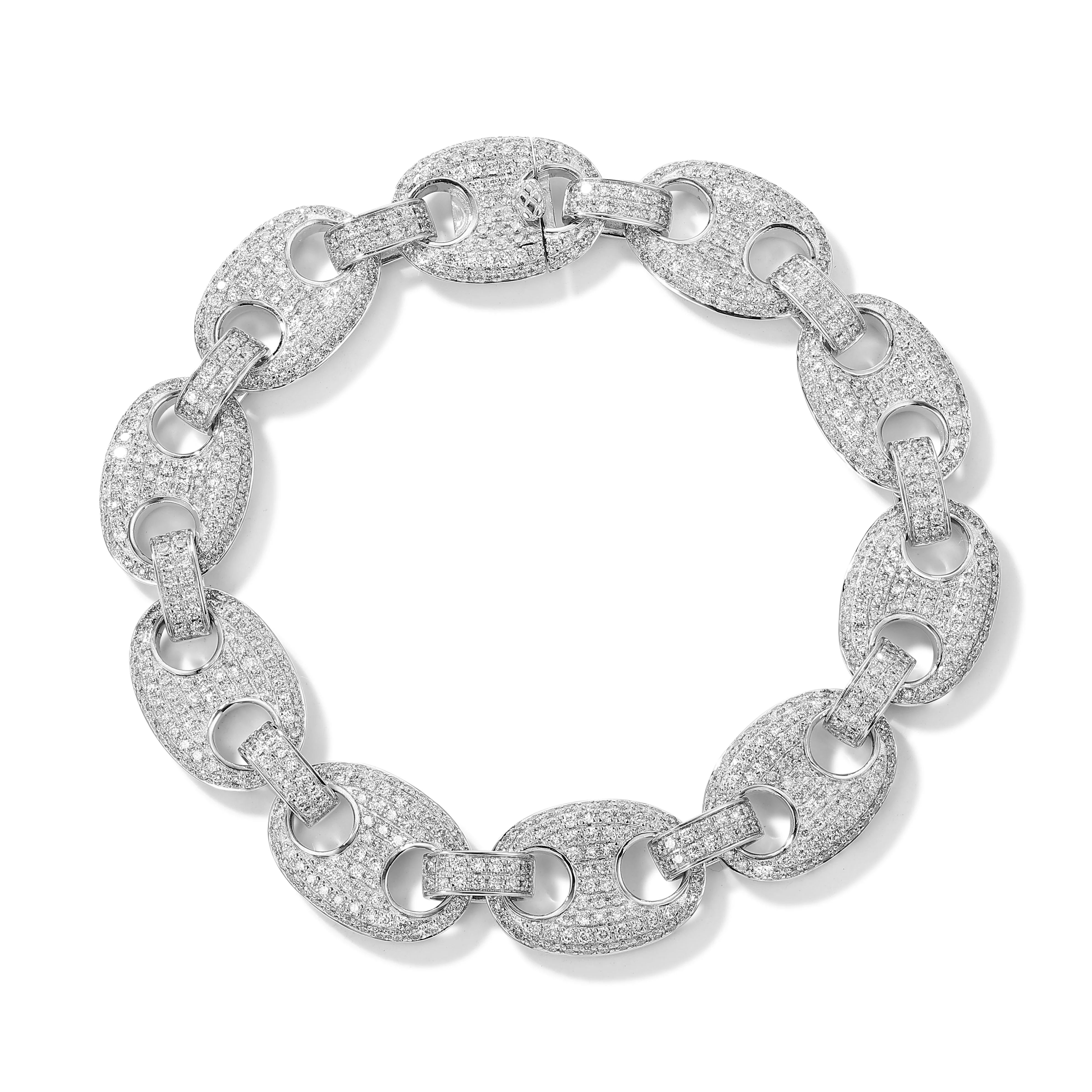 13mm Iced Out Gucci Link Bracelet - Image 2