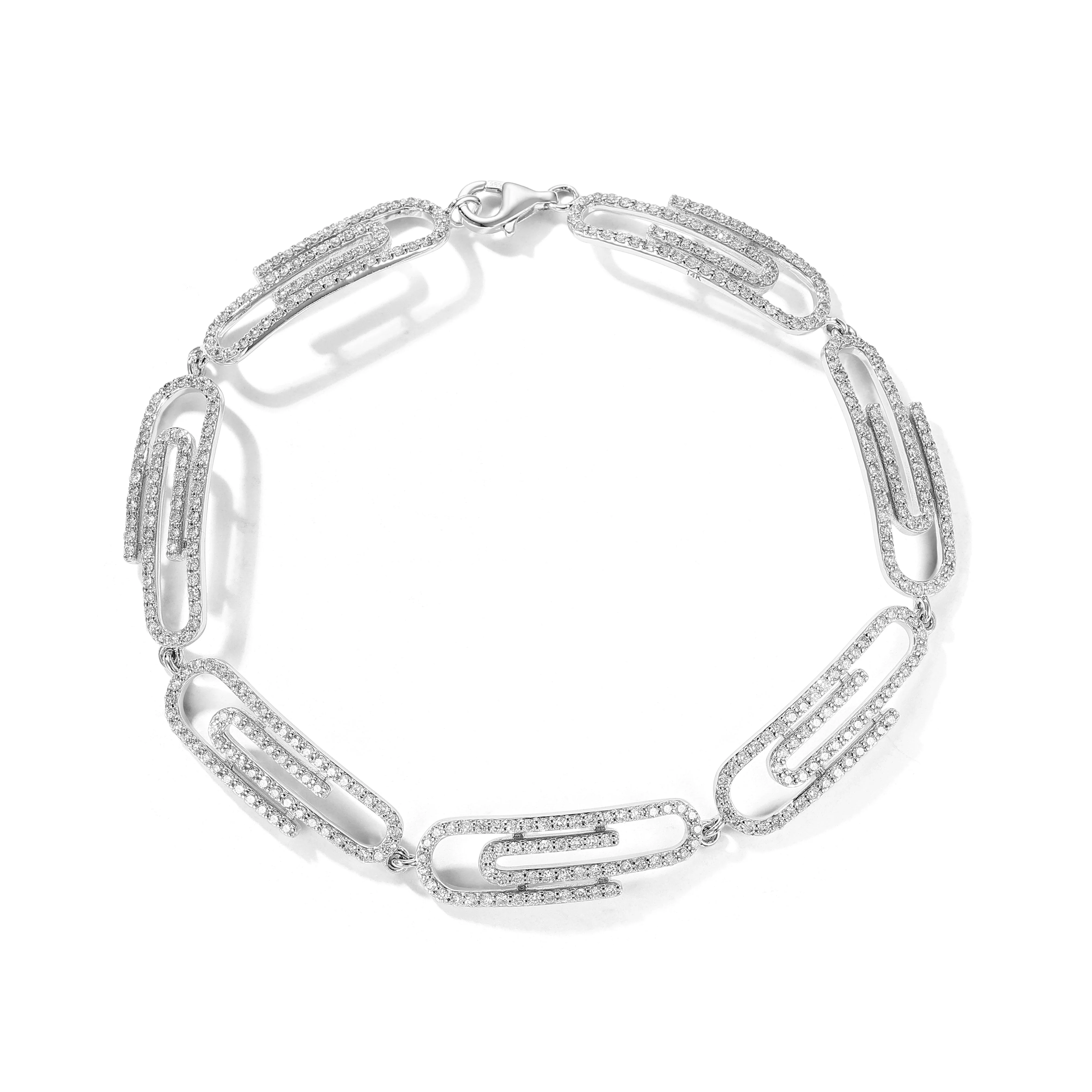 Signature Diamond Paper-Clip Bracelet - Image 2
