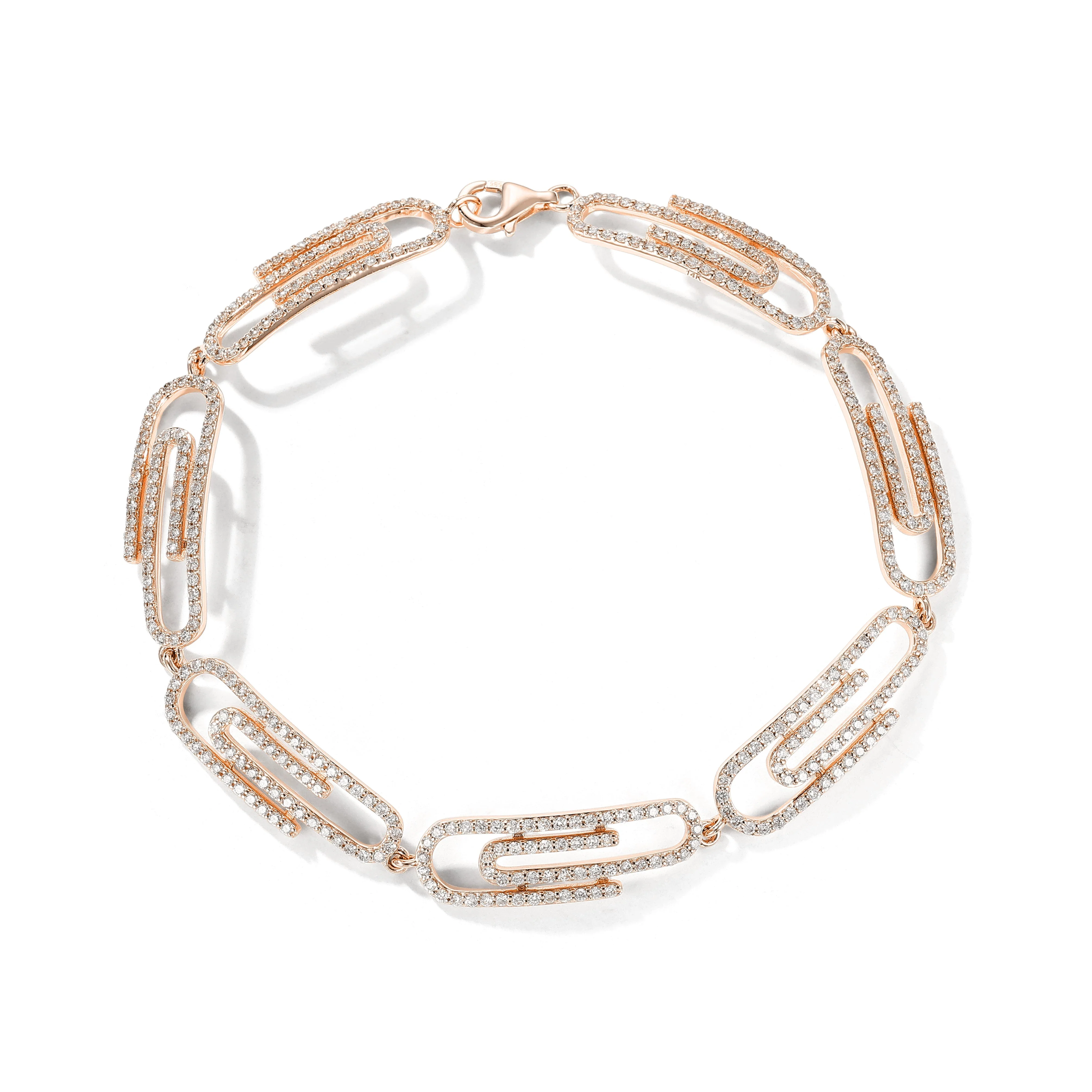 Signature Diamond Paper-Clip Bracelet - Image 3