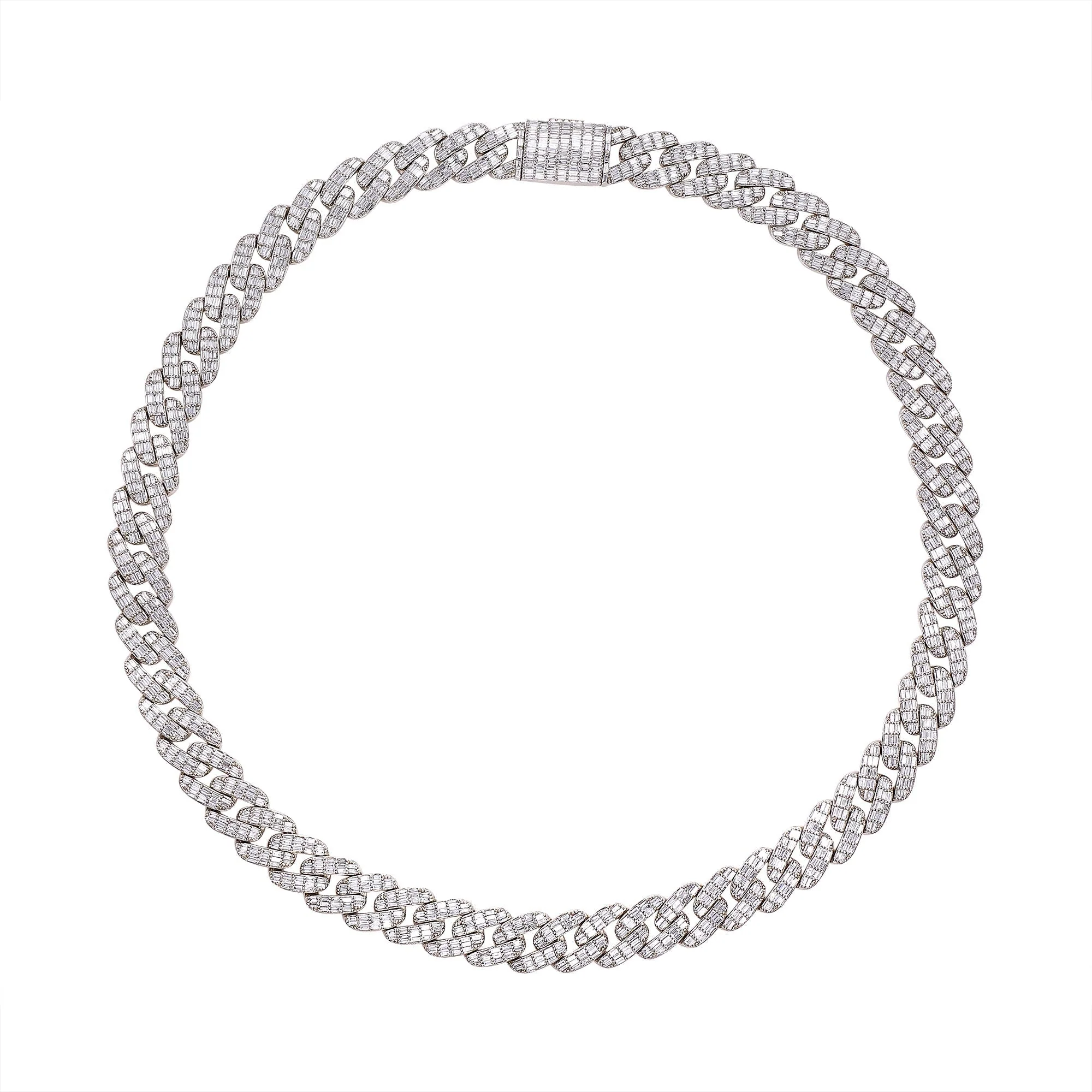 Baguette Diamond Cuban Necklace - Image 2