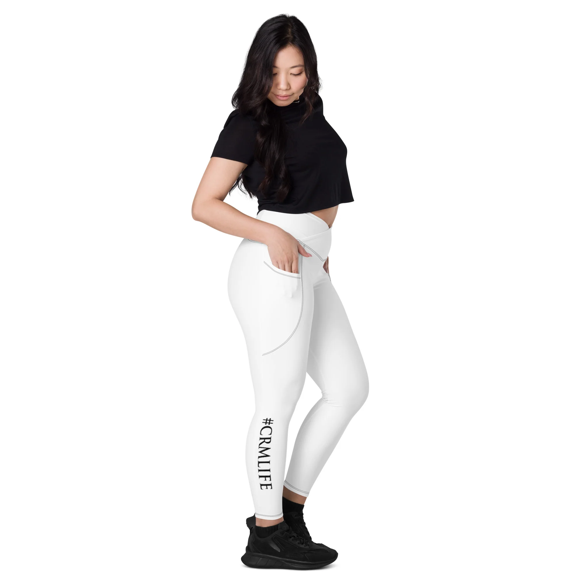 Crossover leggings with pockets - Image 3