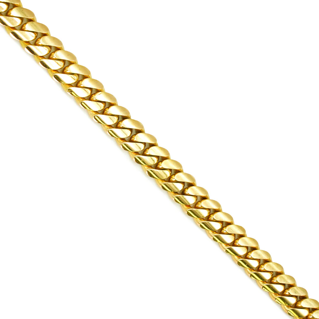 18K Yellow Gold Cuban Link Chains - Image 4