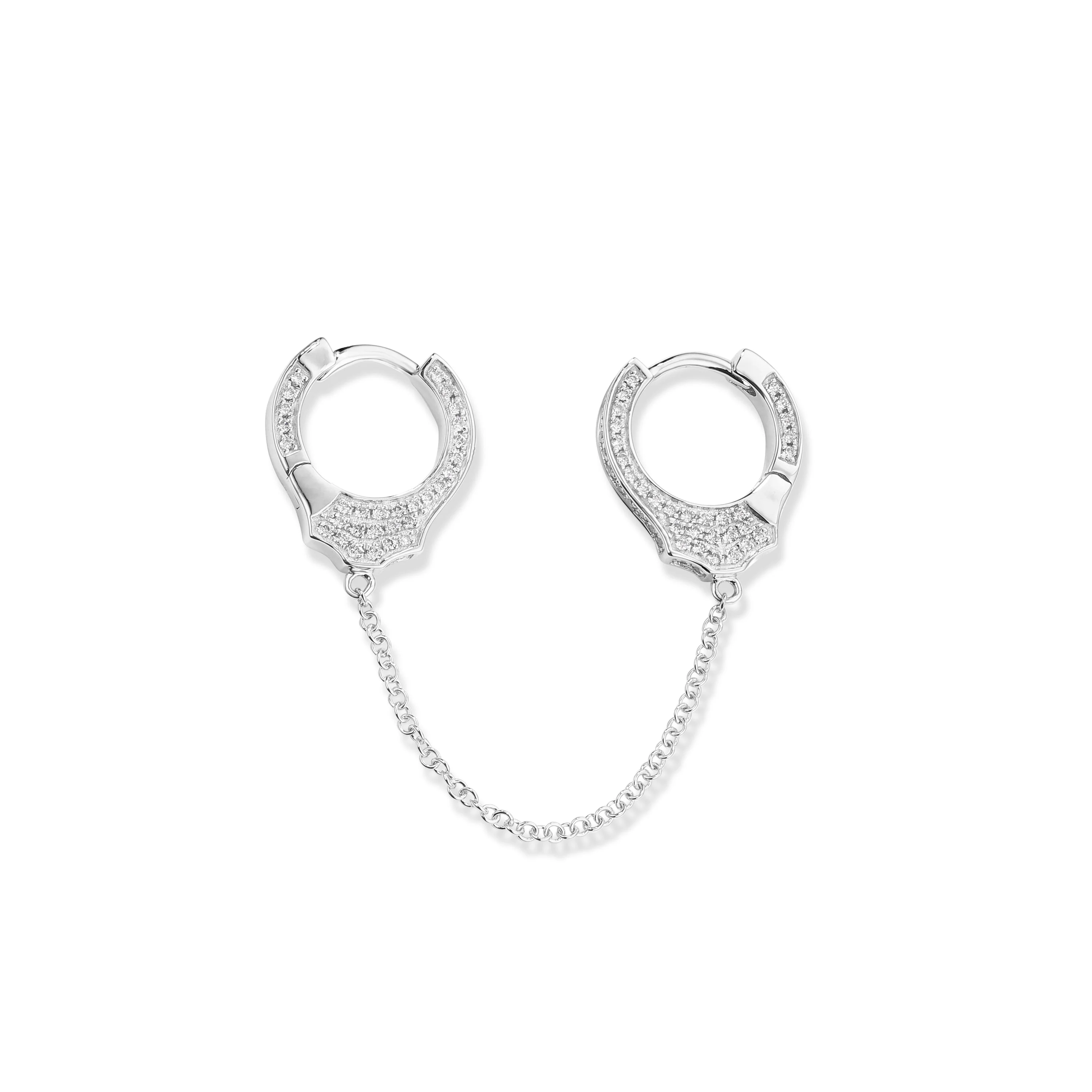 Diamond Handcuff  Climber Earrings - Image 2