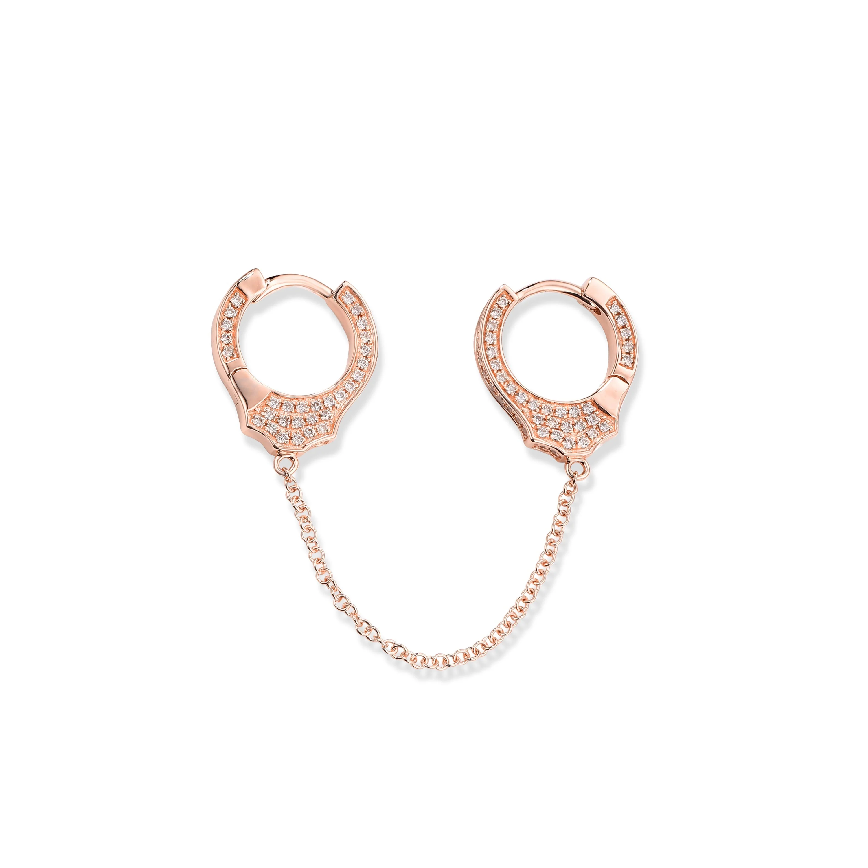 Diamond Handcuff  Climber Earrings - Image 3