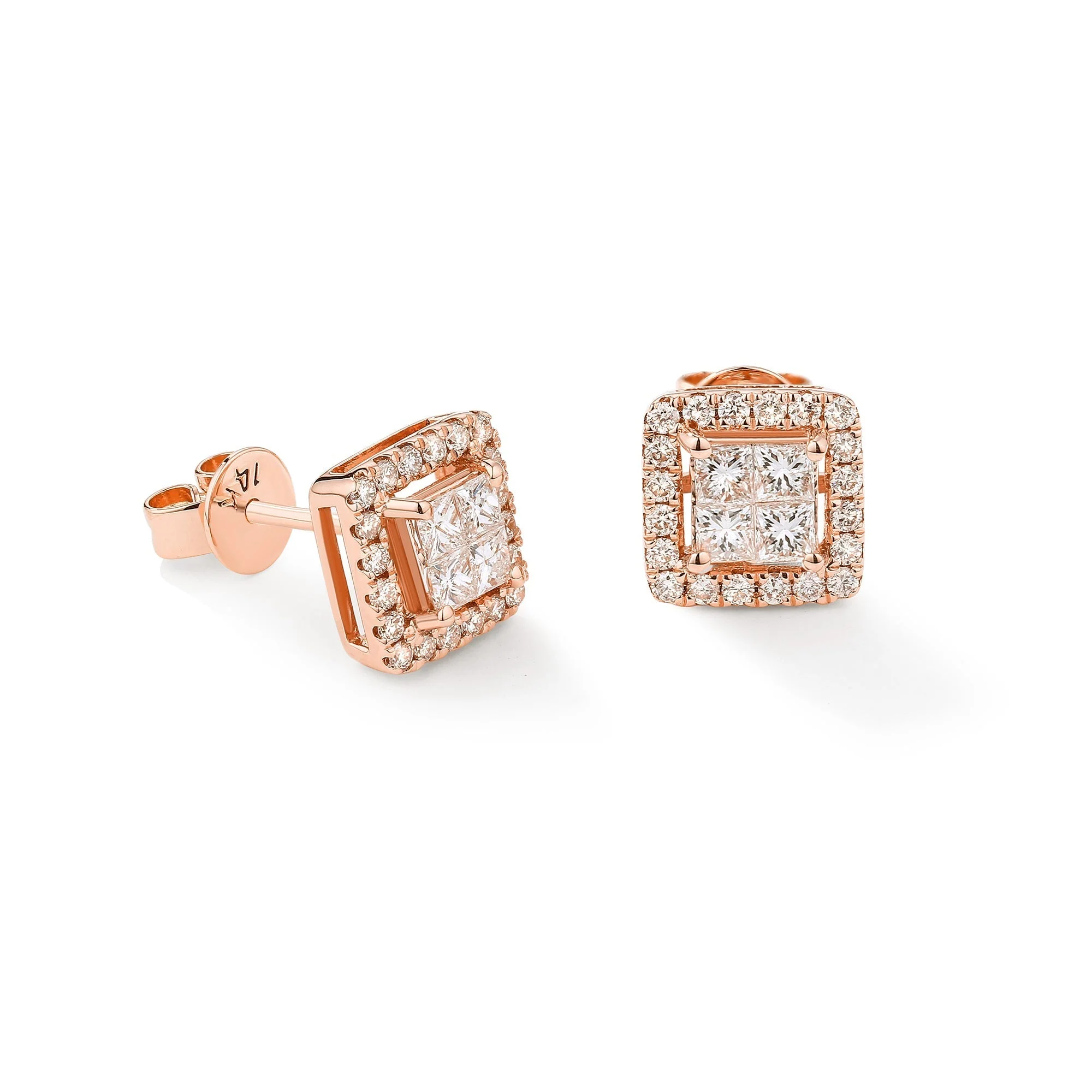 Princess Brilliance Stud Earrings - Image 3