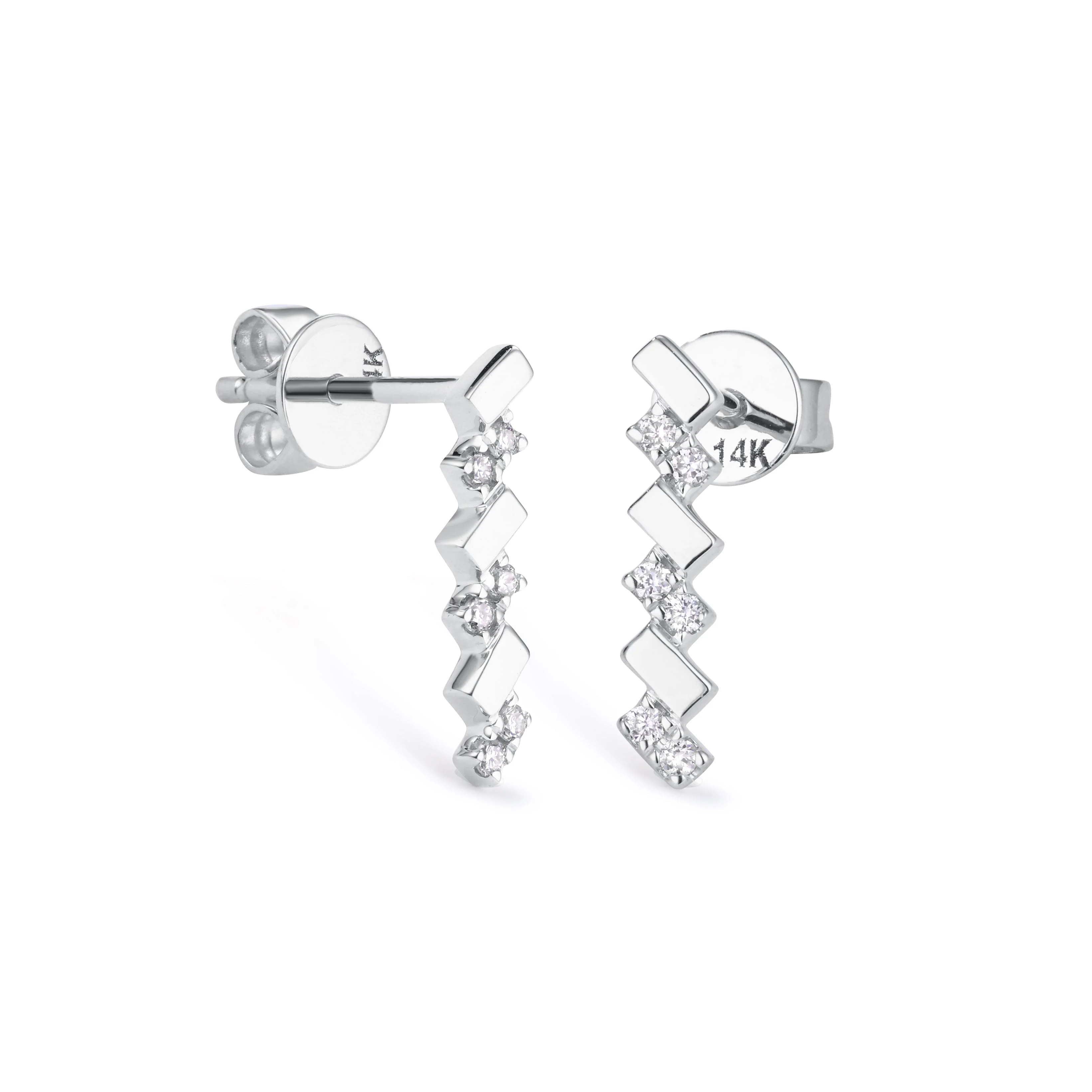 Simply Chic Diamond Earrings - Image 2