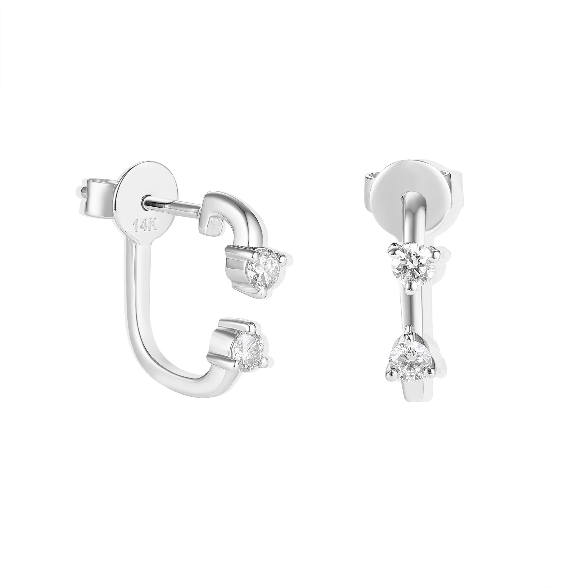 Duo Diamond Earrings - Image 2
