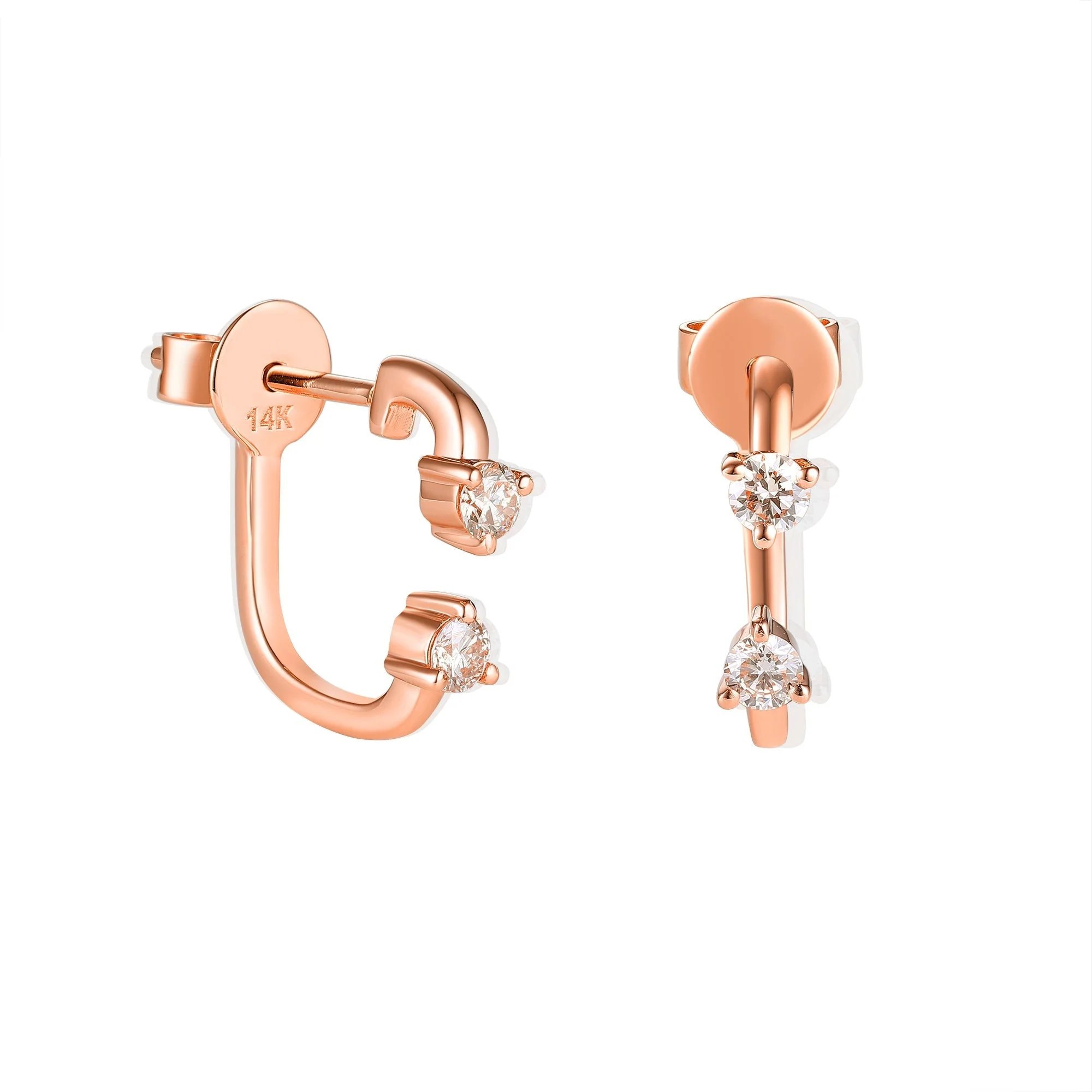 Duo Diamond Earrings - Image 3