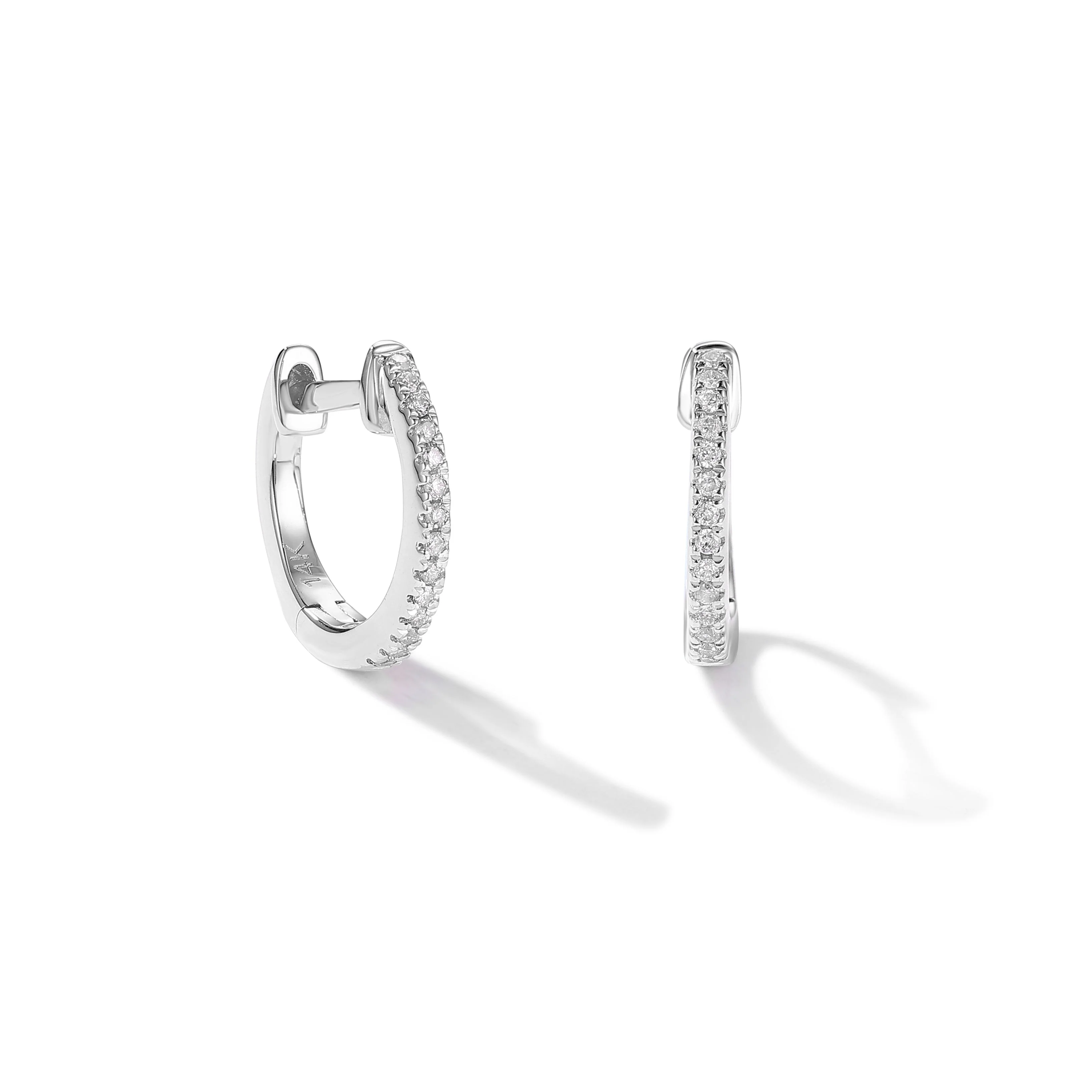 Brilliant Whispers Diamond Huggie Earrings - Image 2