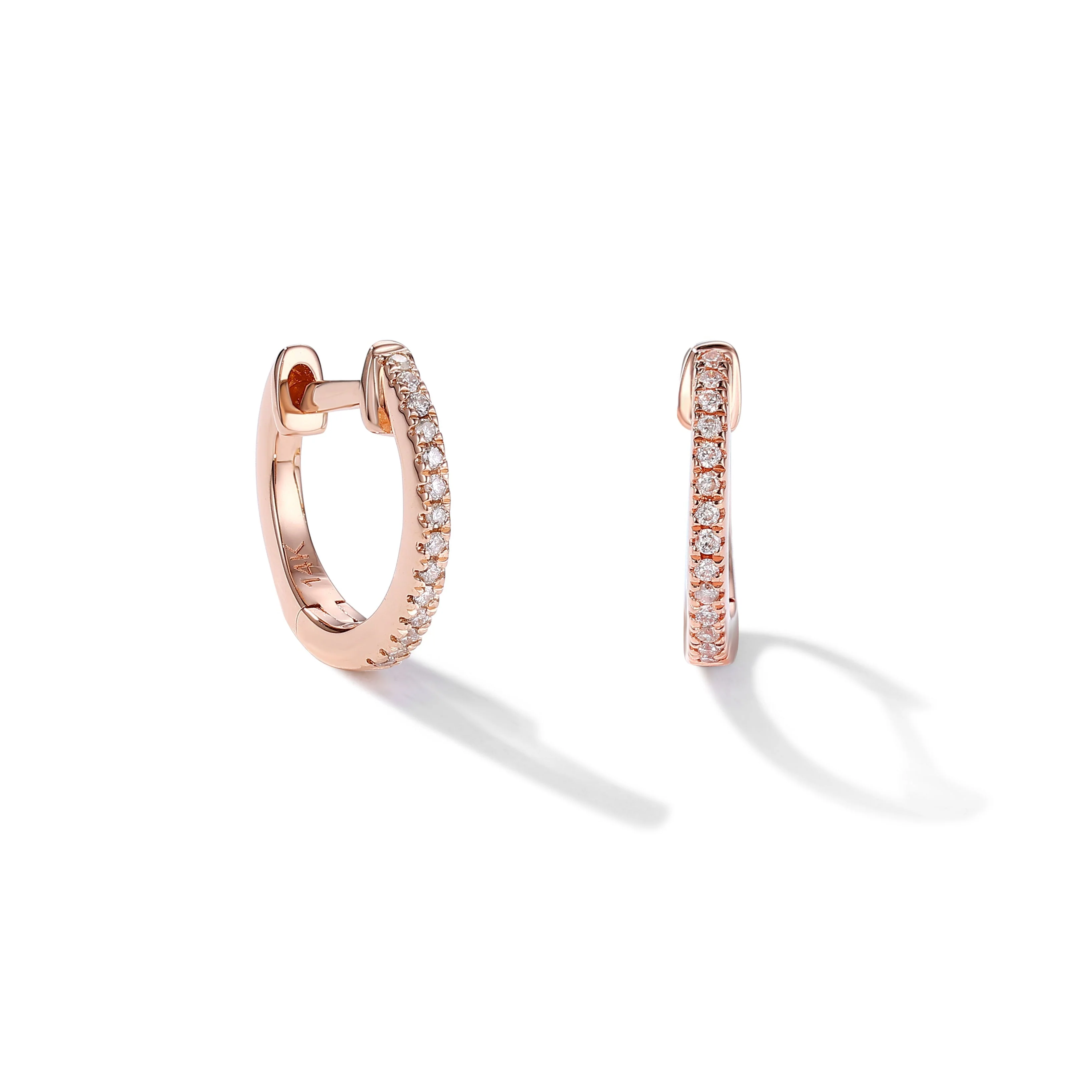 Brilliant Whispers Diamond Huggie Earrings - Image 3