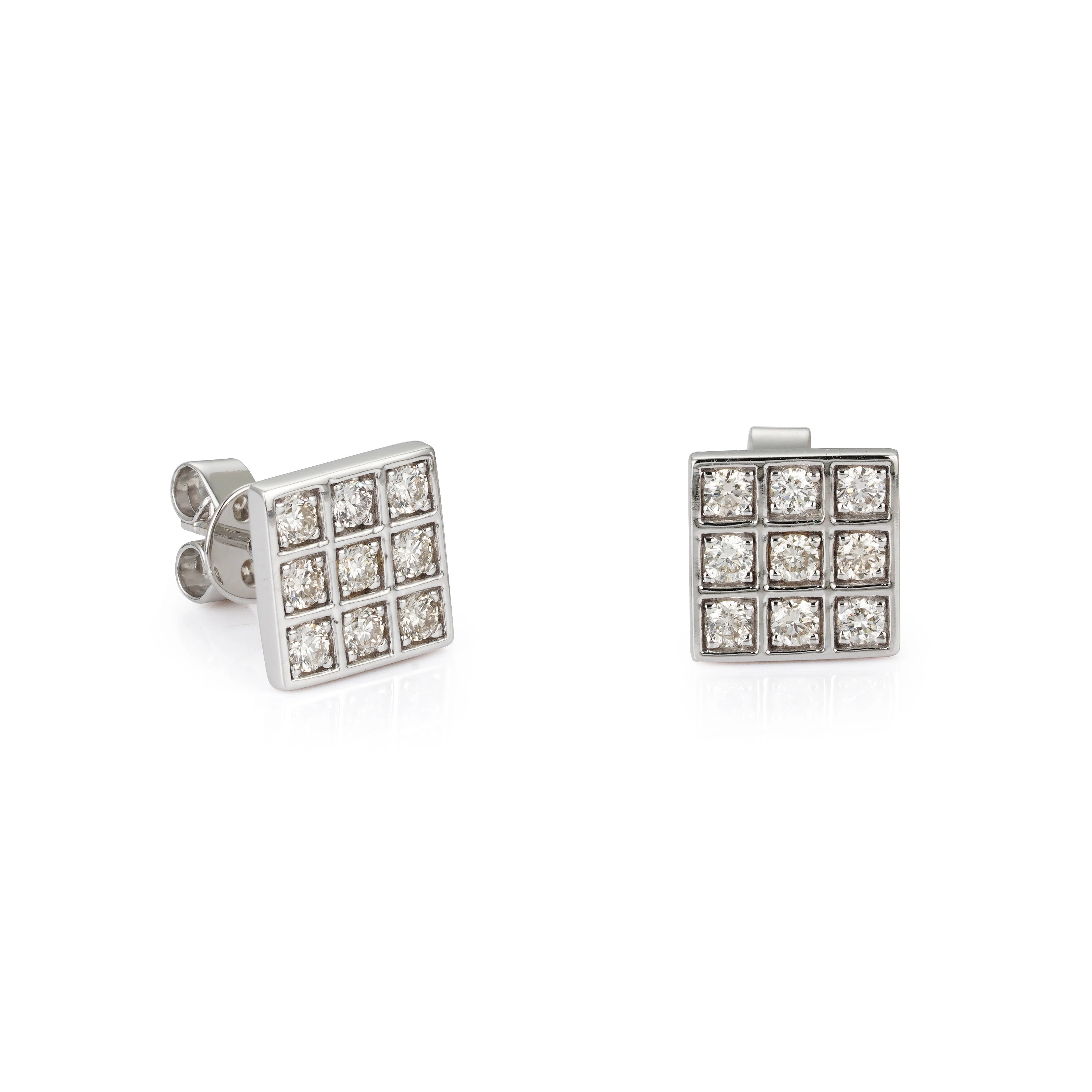 GeoSparkle Diamond Earrings - Image 2