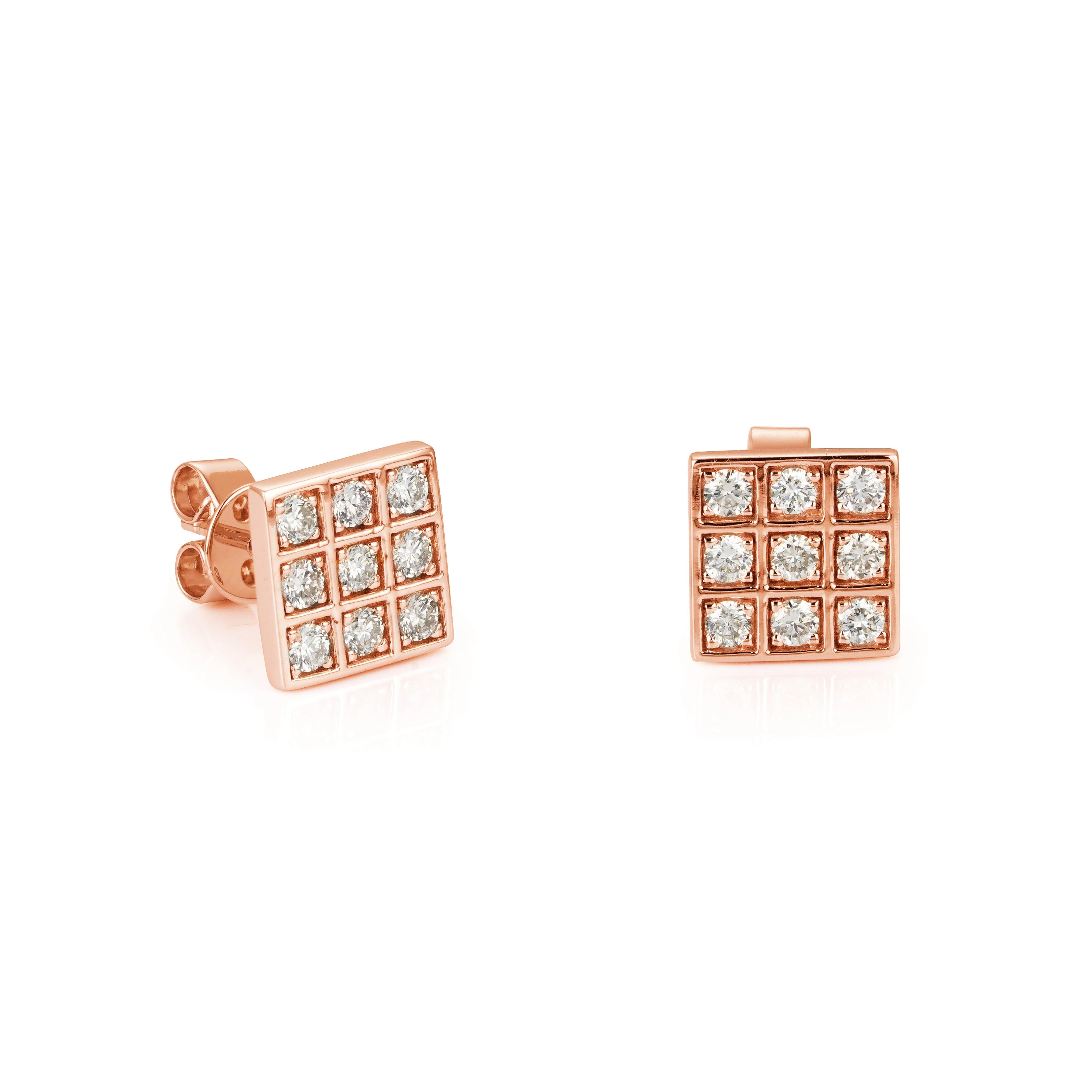 GeoSparkle Diamond Earrings - Image 3