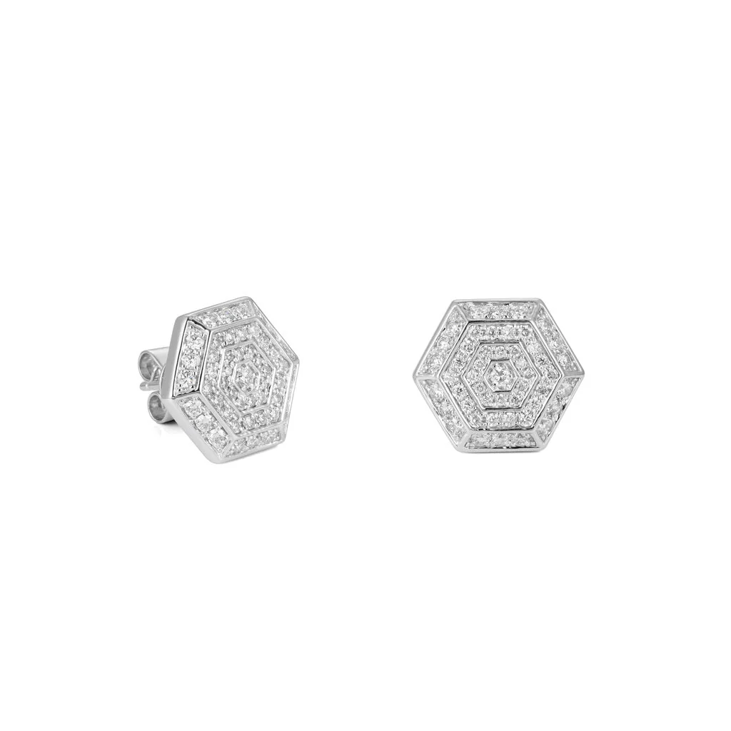 Aurora Hexagonale Diamond Earrings - Image 2