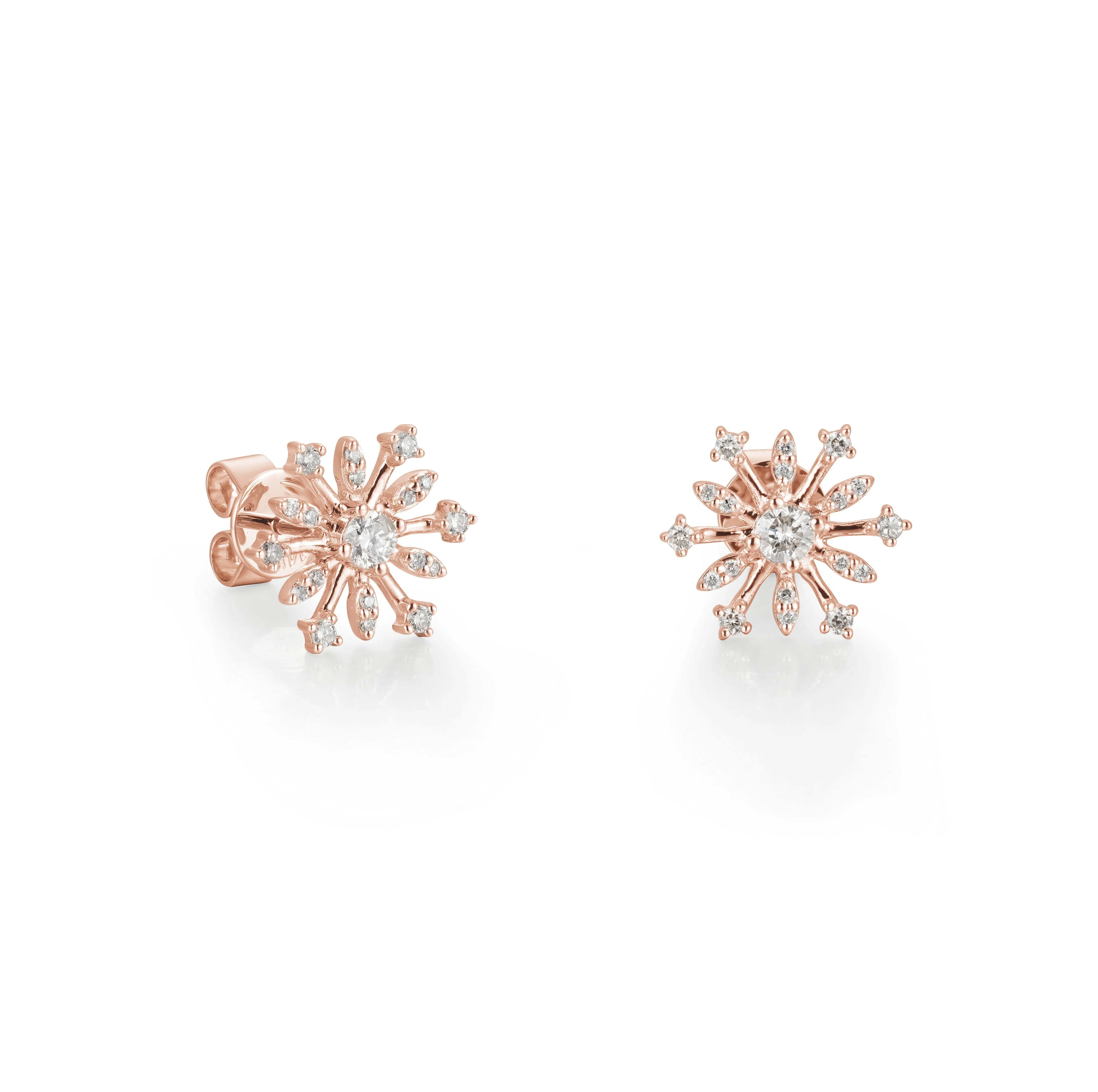 Icy Snowflakes Diamond Earrings - Image 3