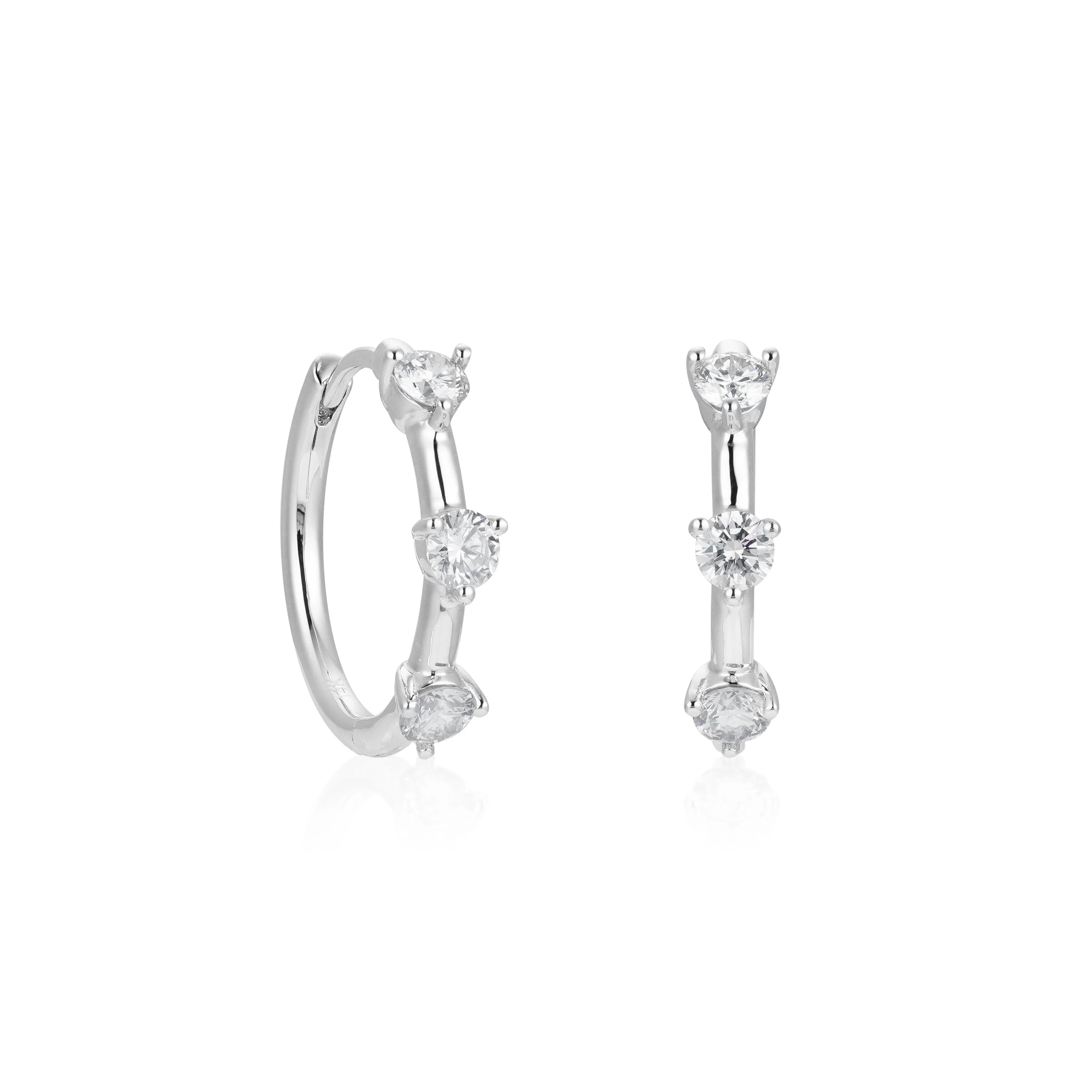Trio Diamond Earrings - Image 2