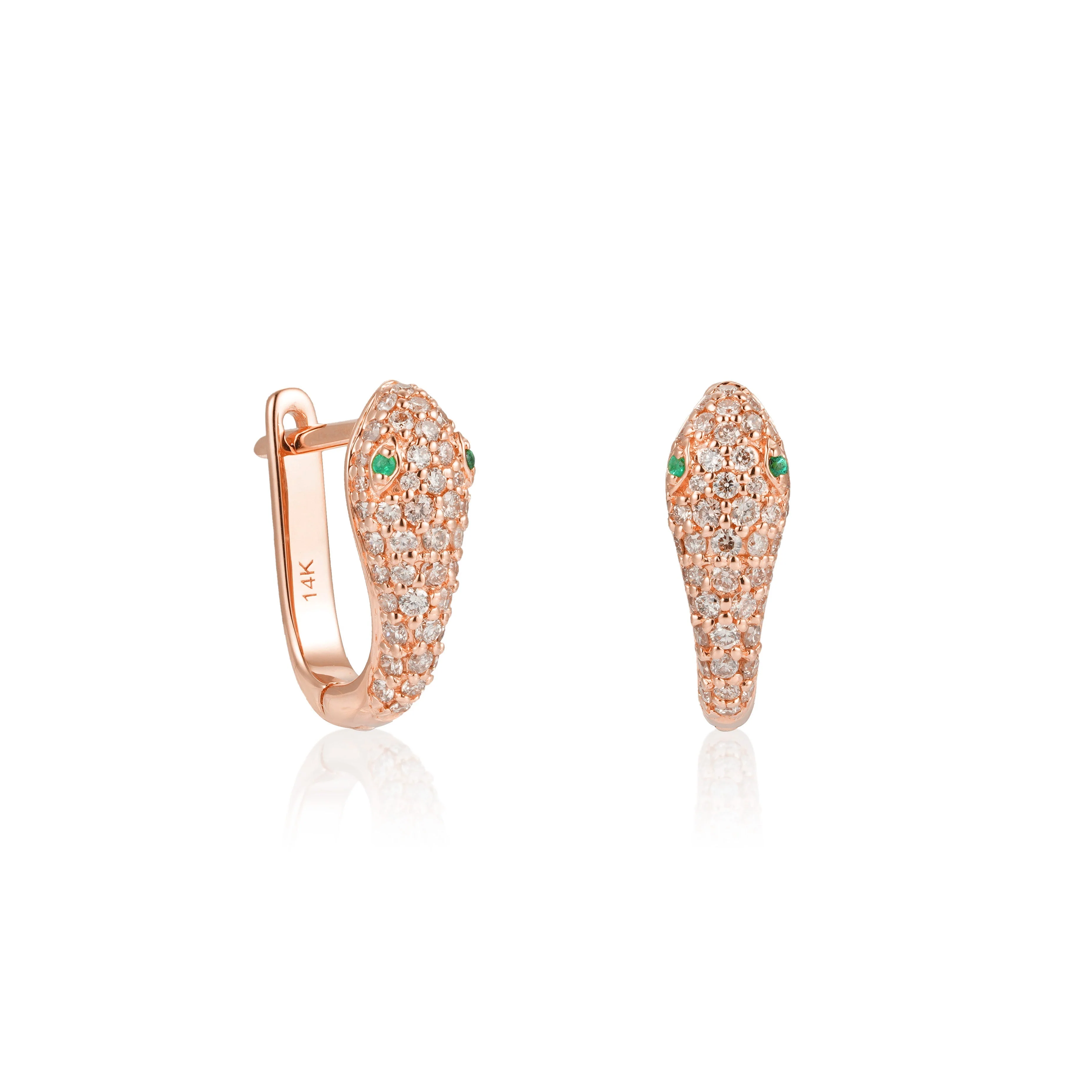 Diamond Serpent Earrings - Image 3