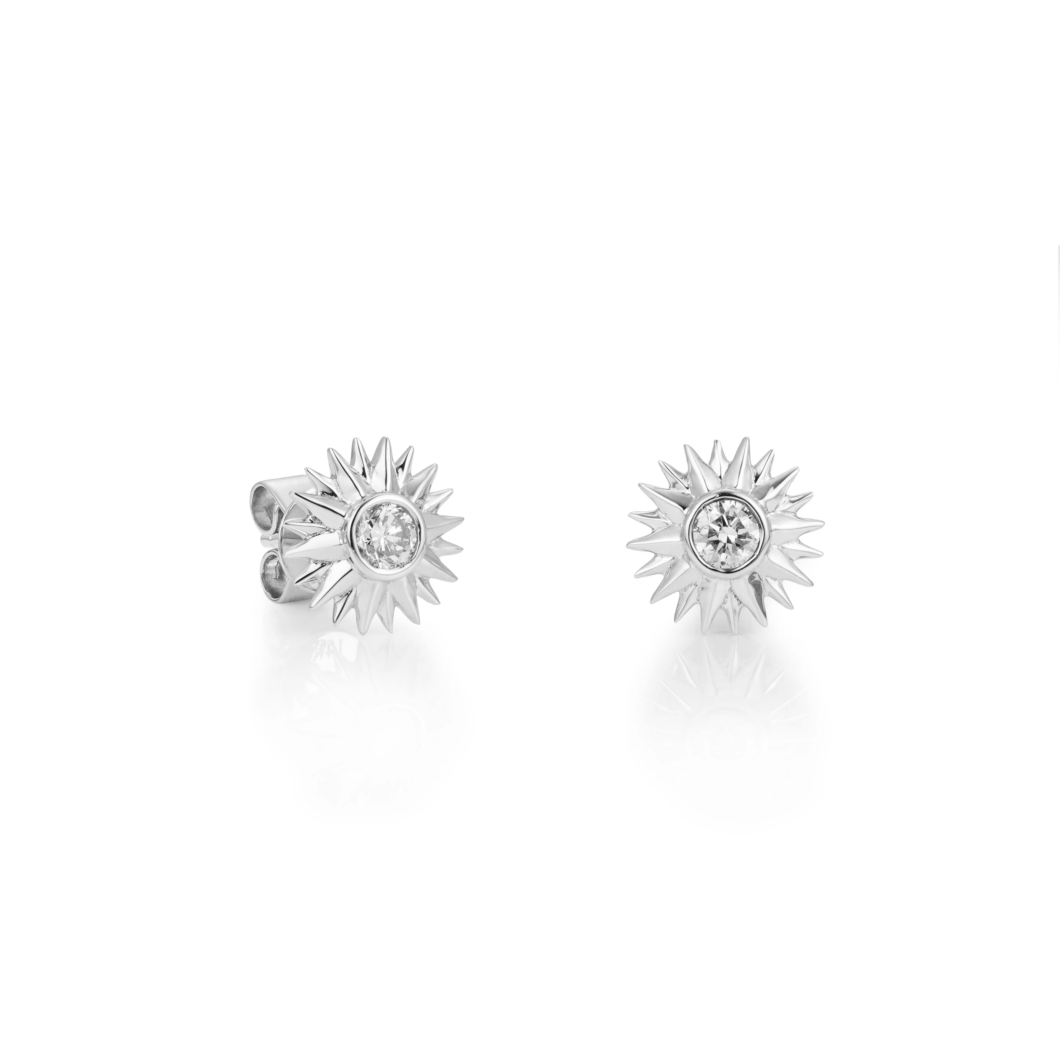 Sunshine Diamond Stud Earrings - Image 2