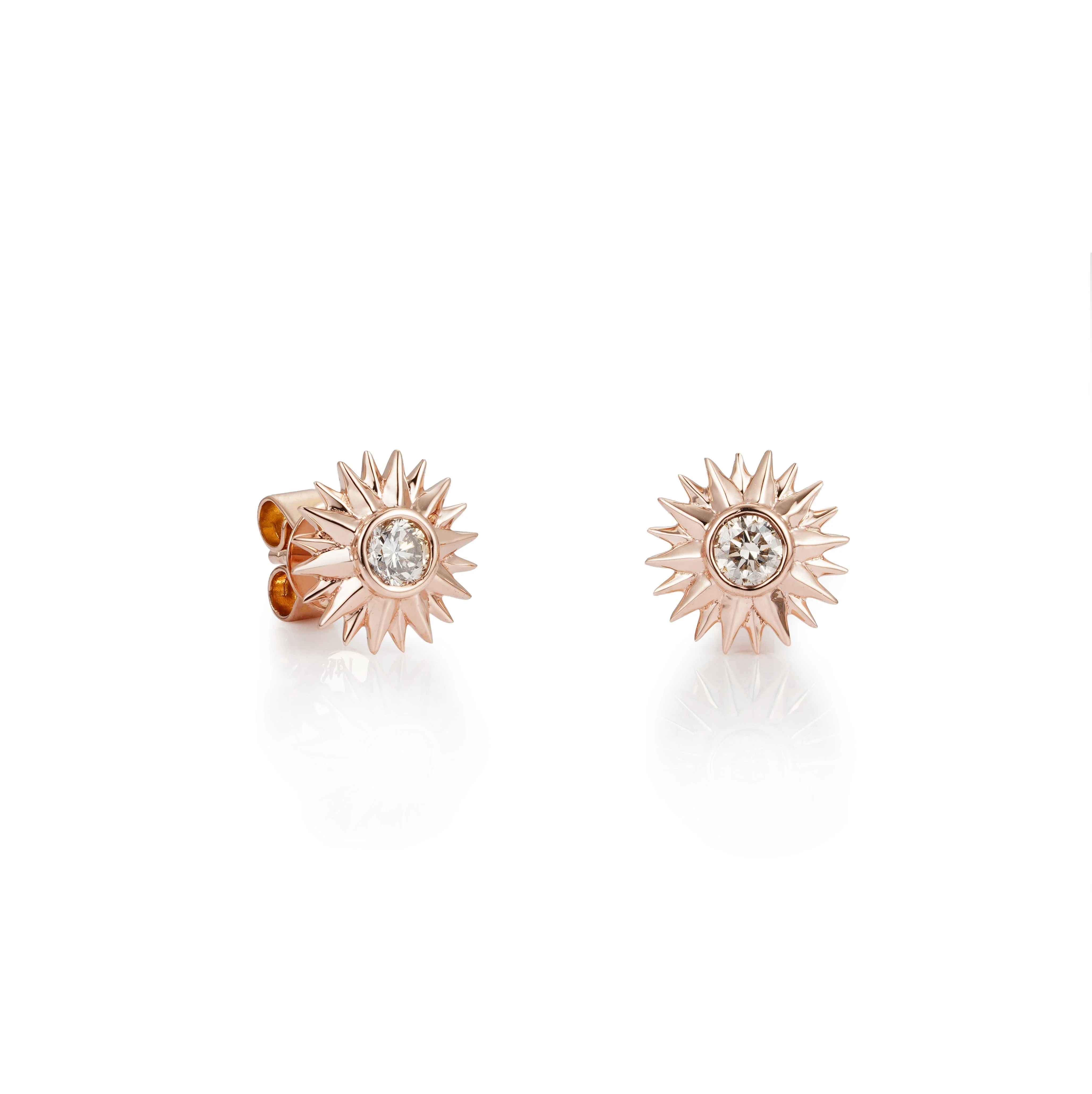 Sunshine Diamond Stud Earrings - Image 3