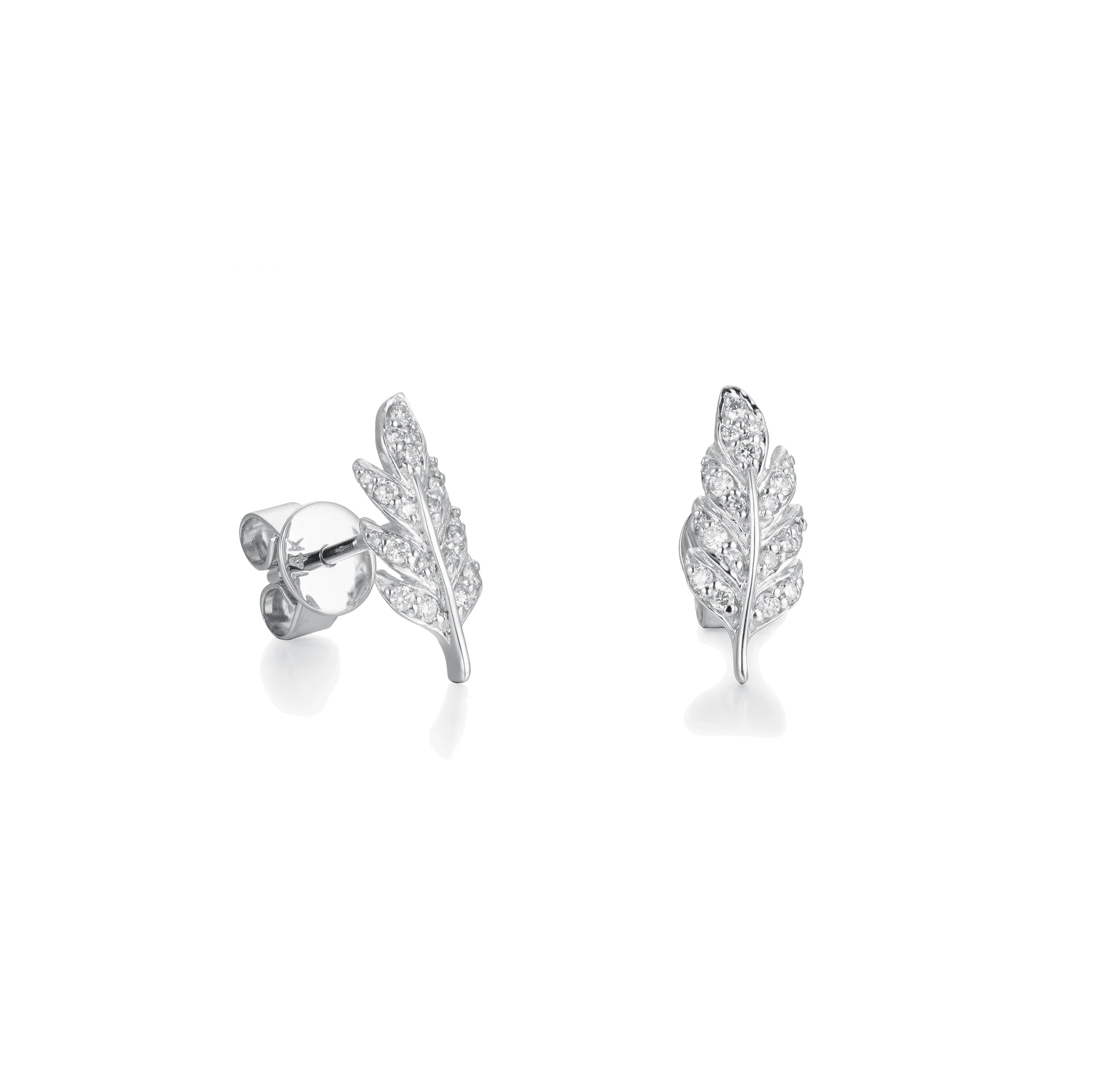 Leafy Diamond Earrings - Image 2