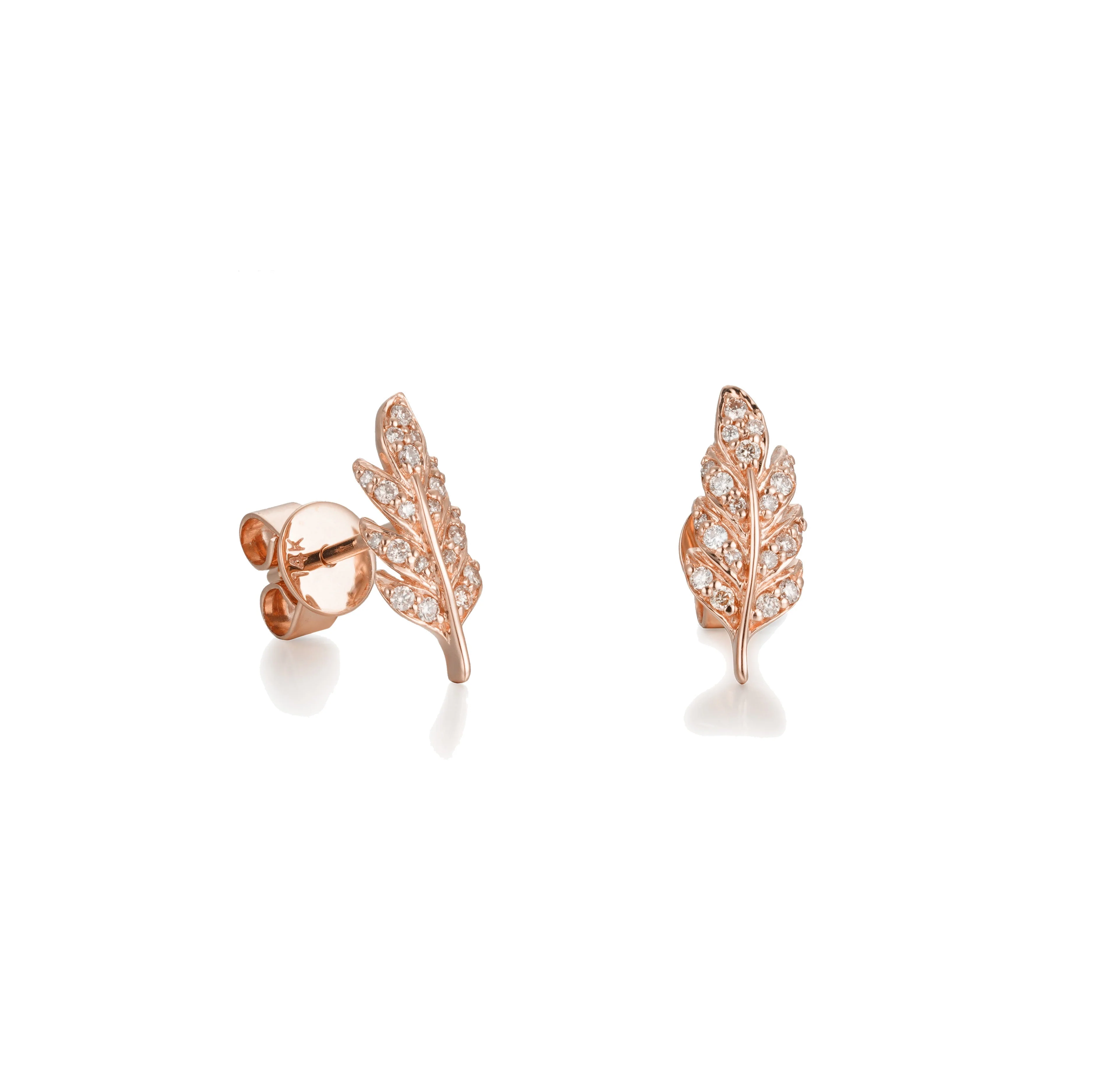 Leafy Diamond Earrings - Image 3