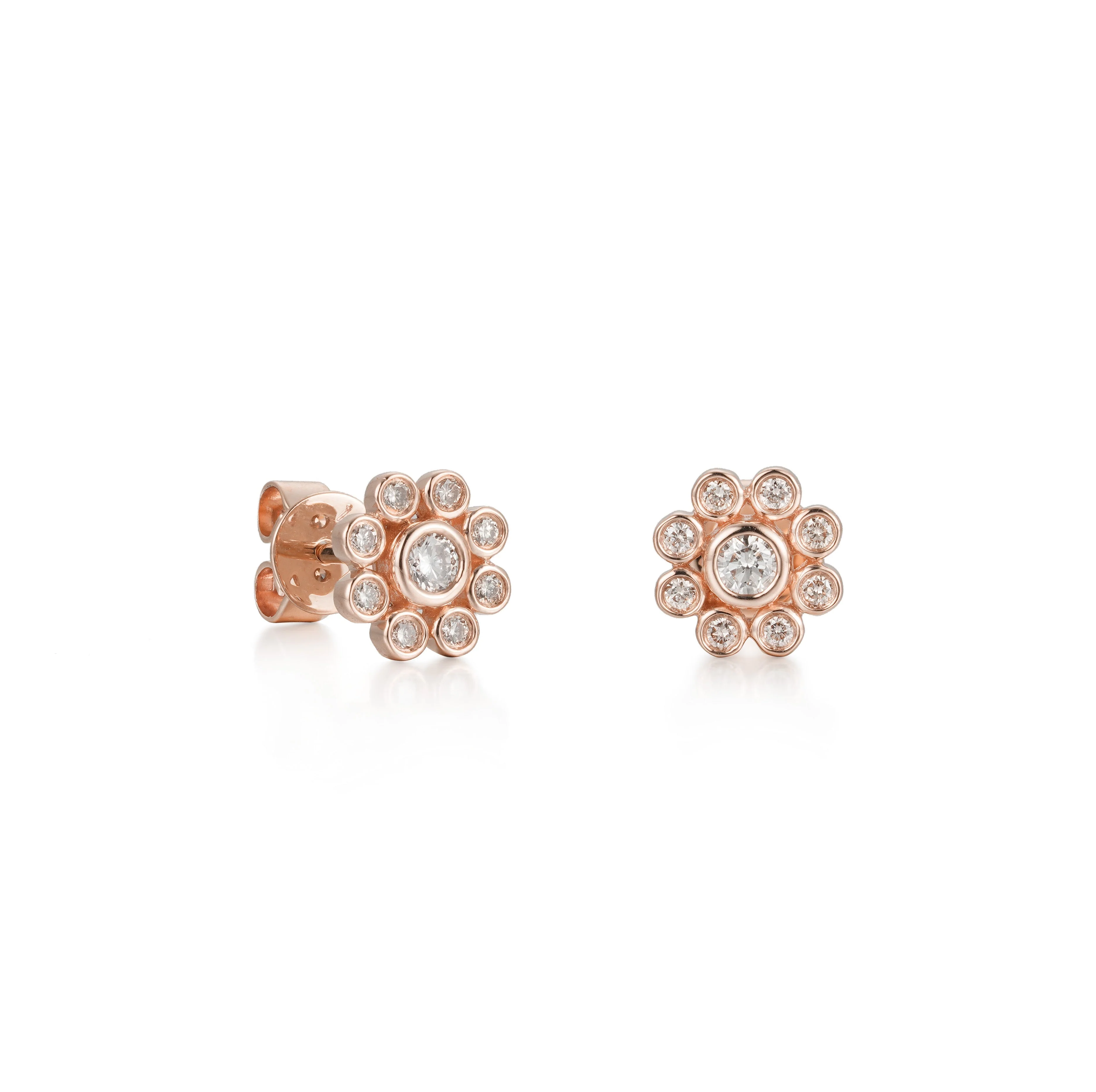 Meadow Blooms Diamond Stud Earrings - Image 3