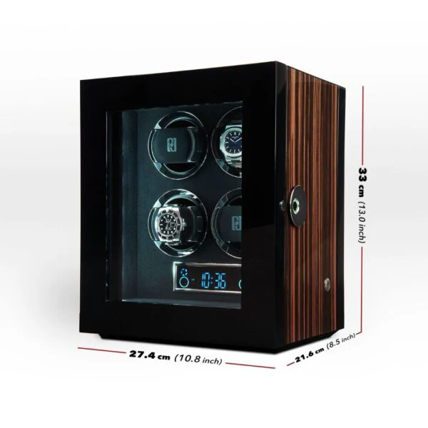 Billstone Fusion 4 Fingerprint Macassar - Watch Winder - Image 4