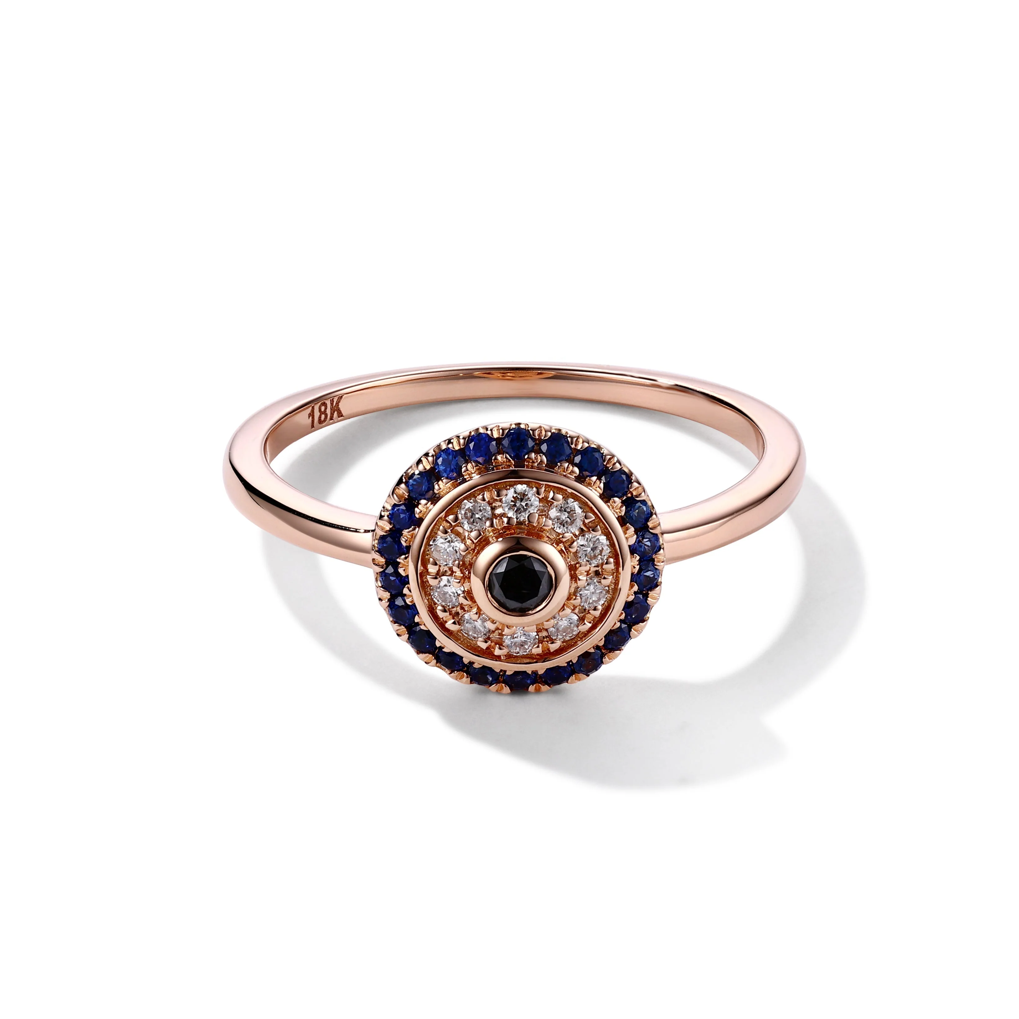 Round Evil Eye Diamond Ring - Image 4