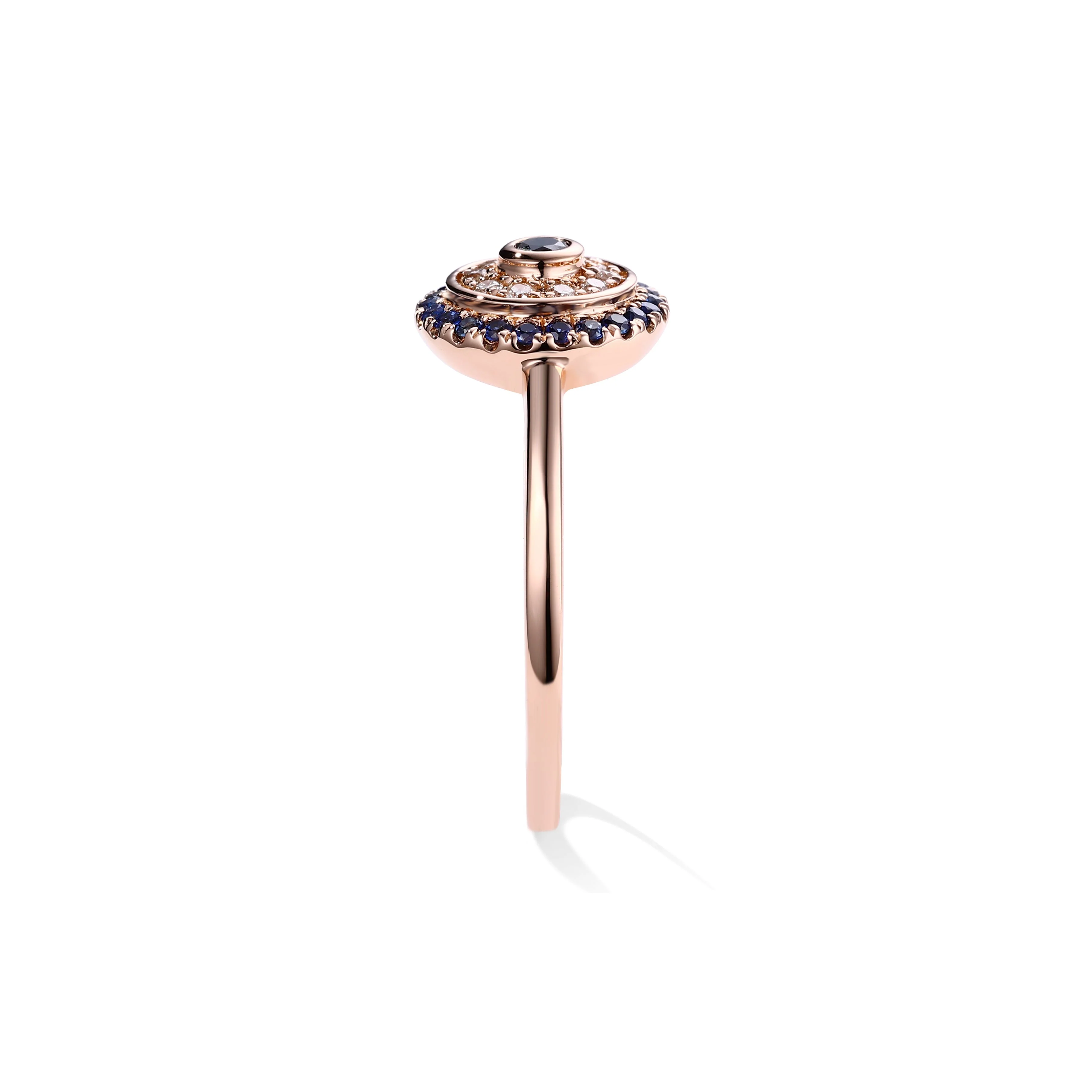 Round Evil Eye Diamond Ring - Image 5