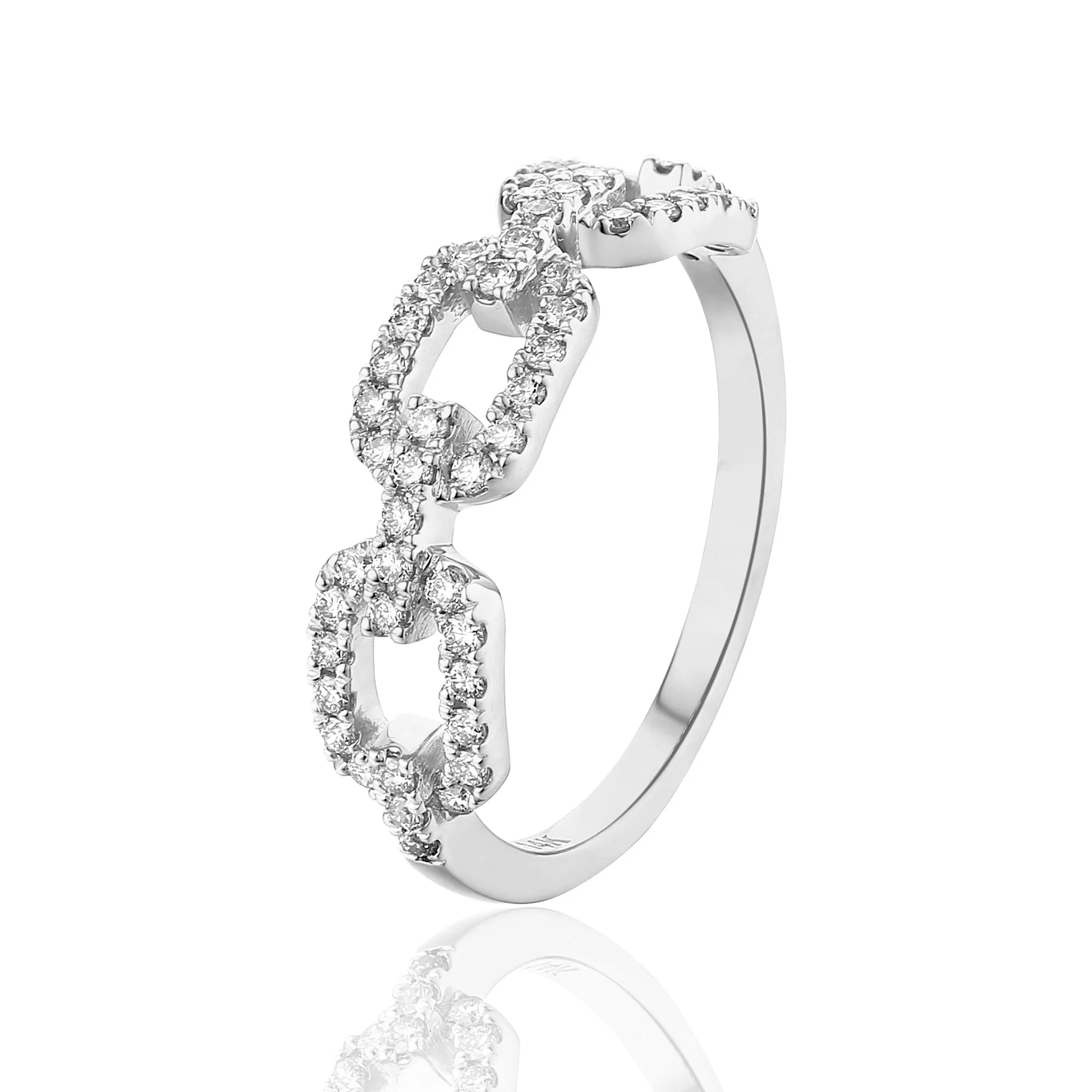 Square Links Diamond Ring - Image 2