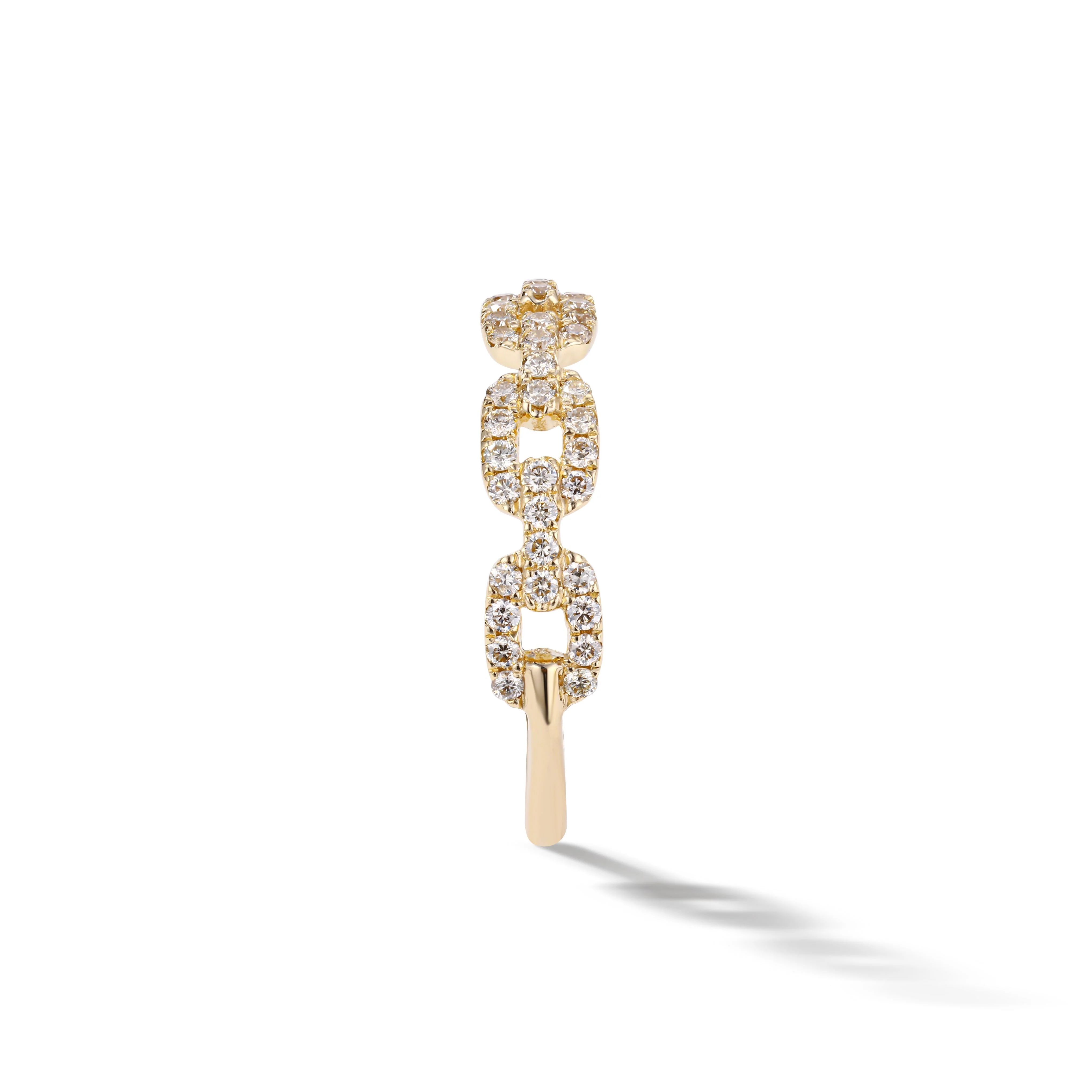 Glistening Square Links Diamond Ring - Image 3