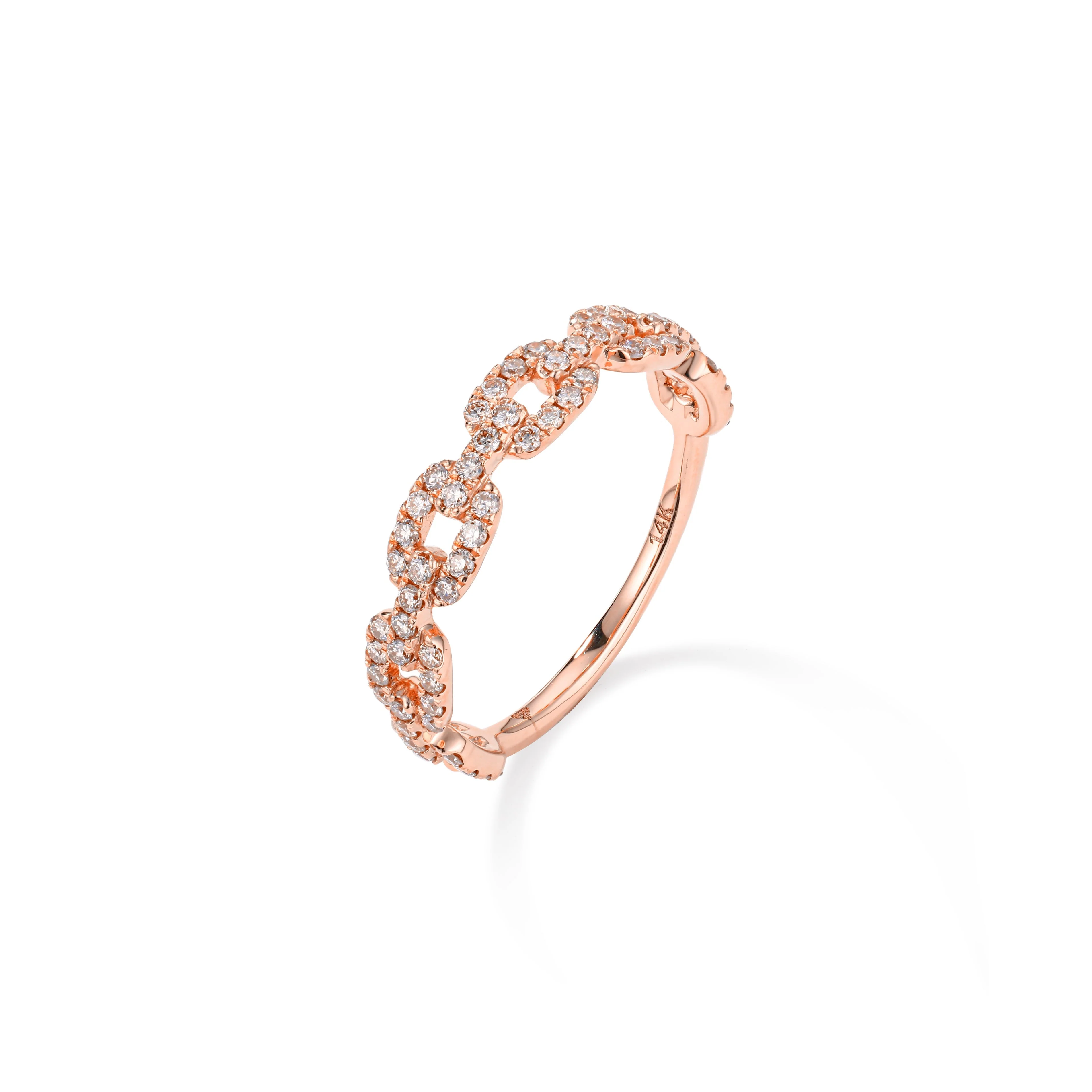 Glistening Square Links Diamond Ring - Image 5