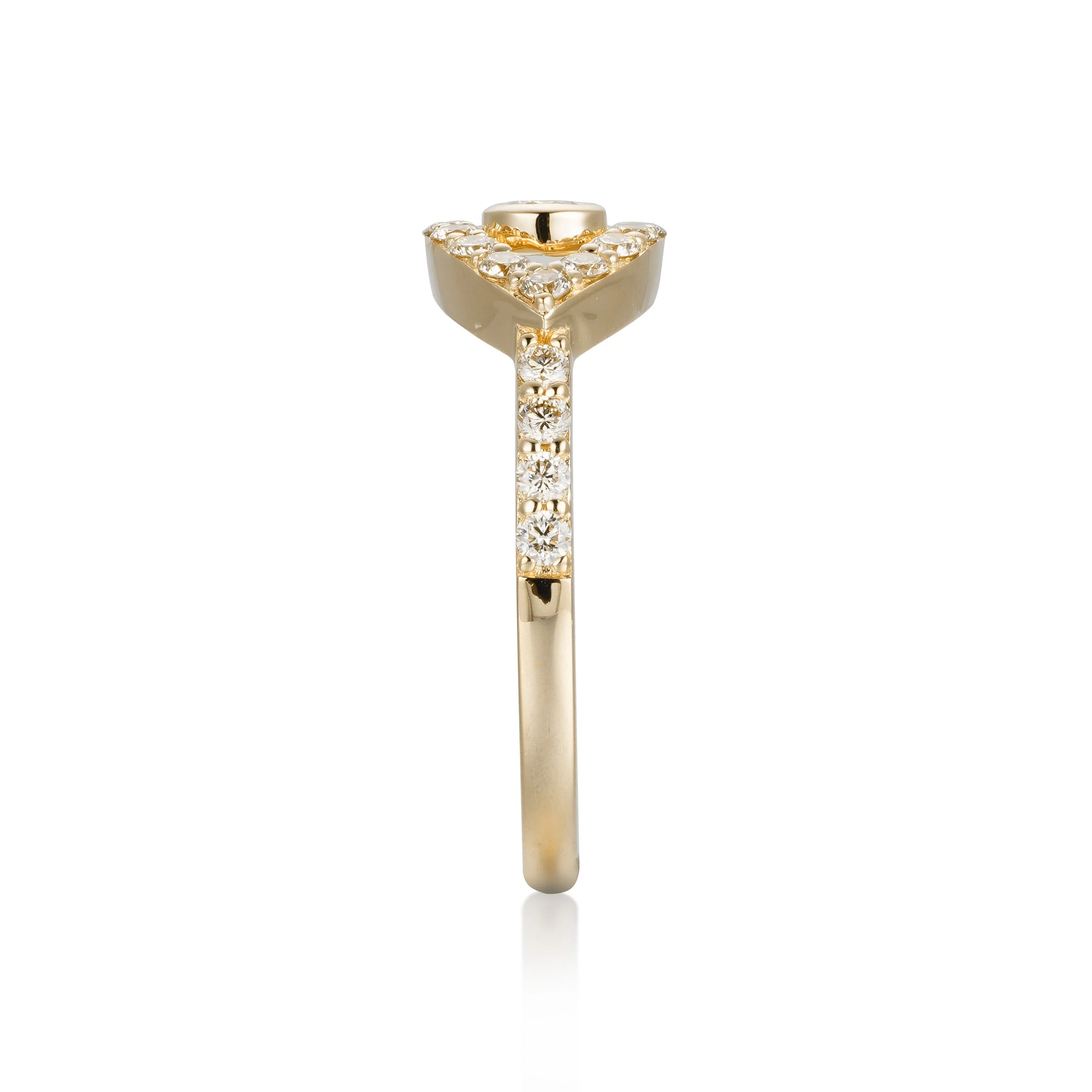 10 Pointer Evil Eye Diamond Solitaire Ring - Image 3