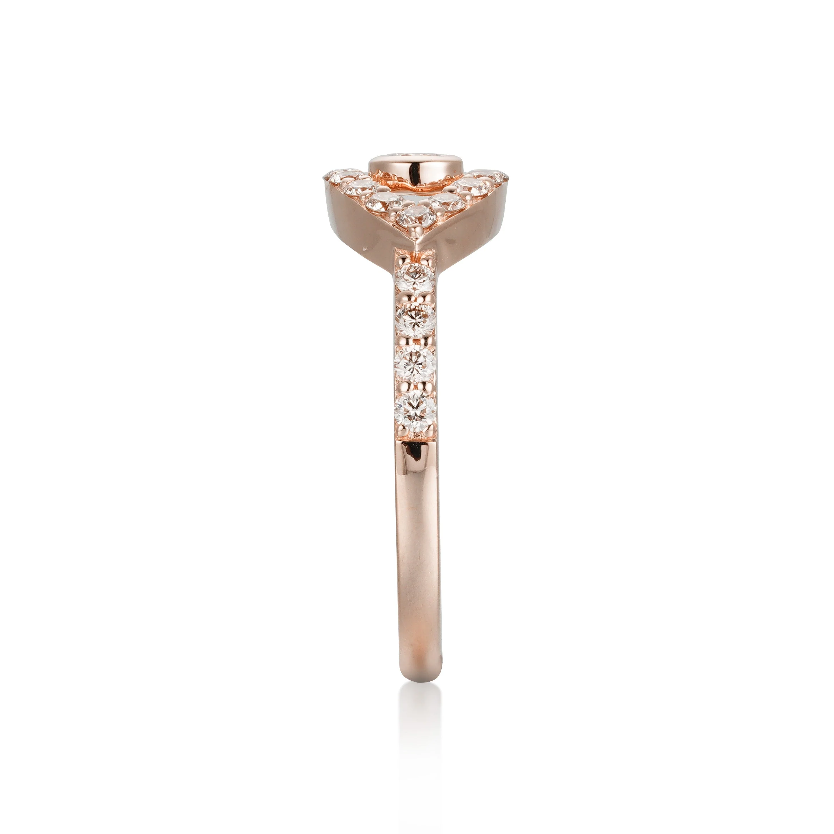 10 Pointer Evil Eye Diamond Solitaire Ring - Image 9