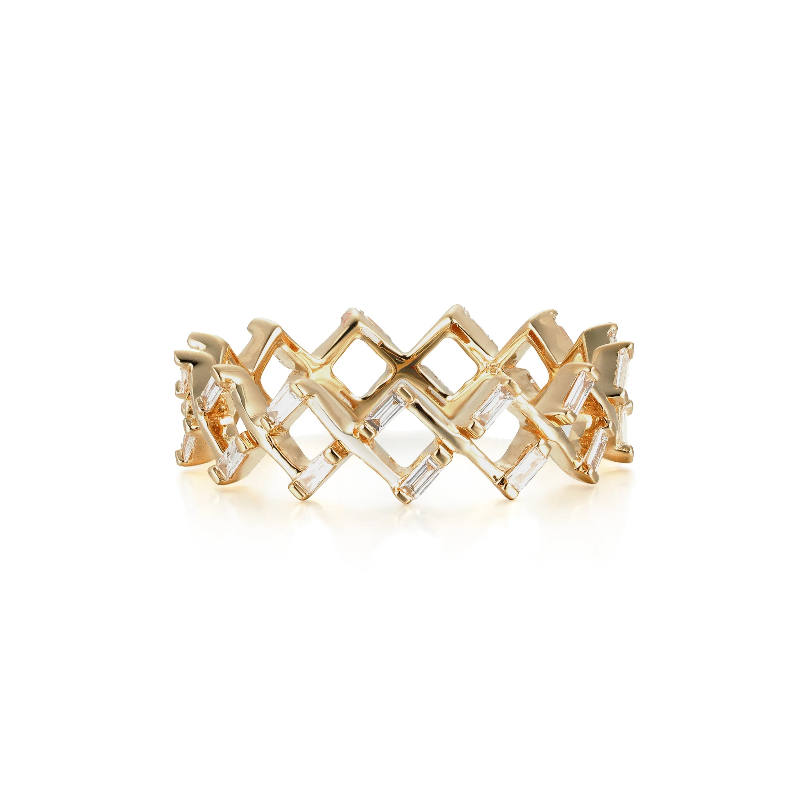Zig Zag Baguette Diamond Ring - Image 2