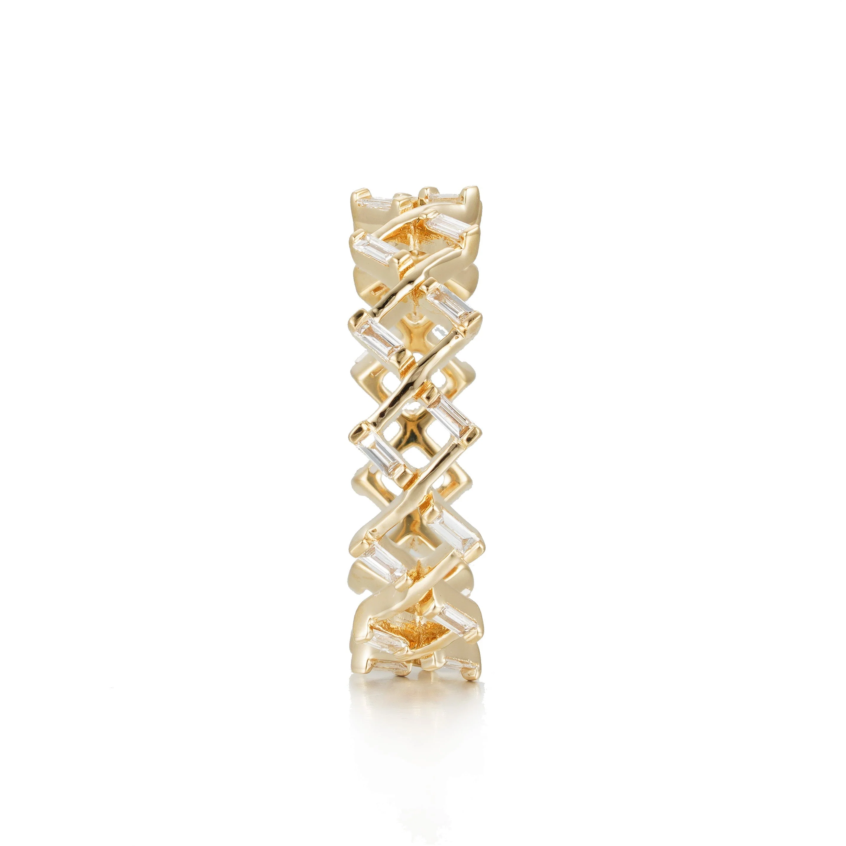 Zig Zag Baguette Diamond Ring - Image 3
