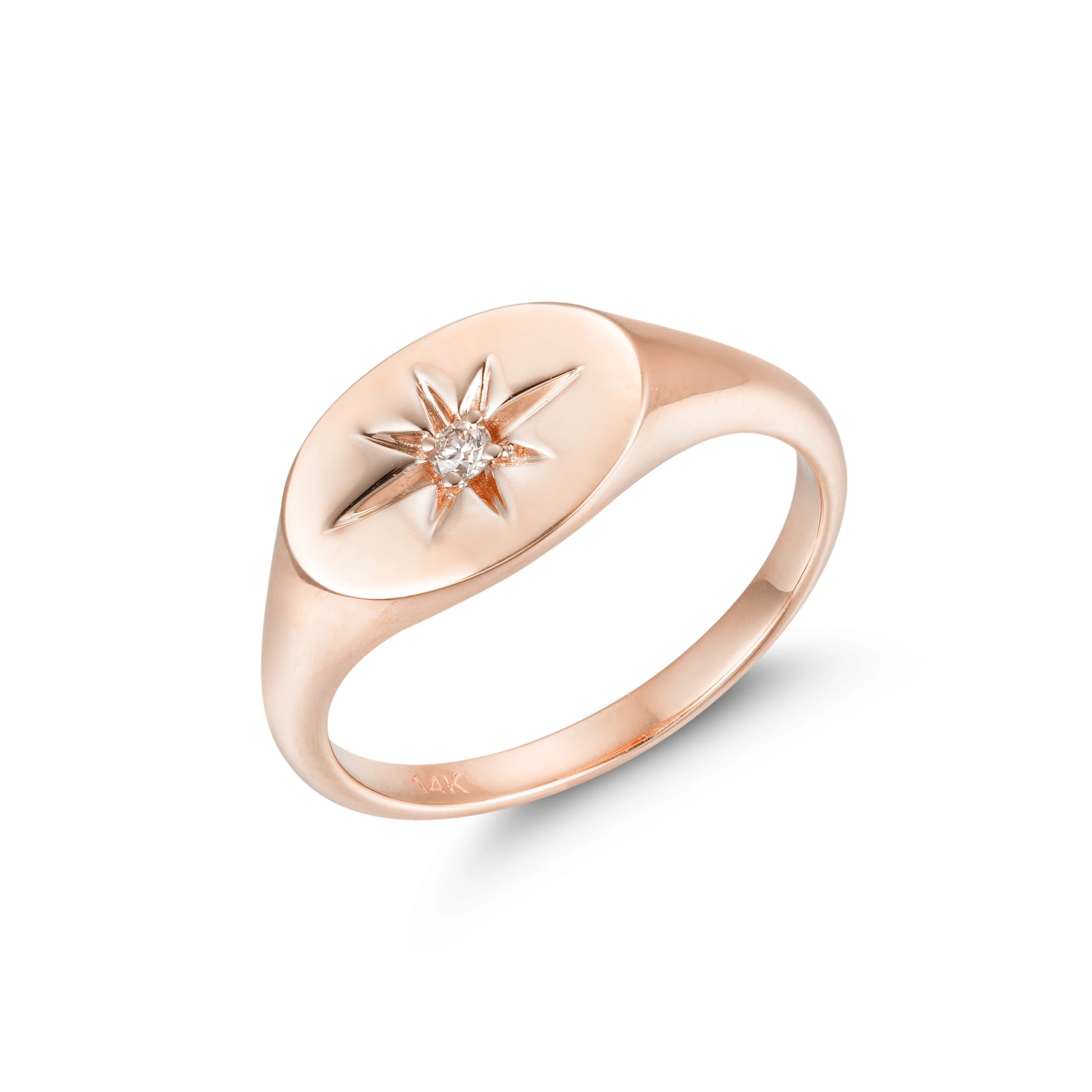 Stellar Gold Signet Ring - Image 3