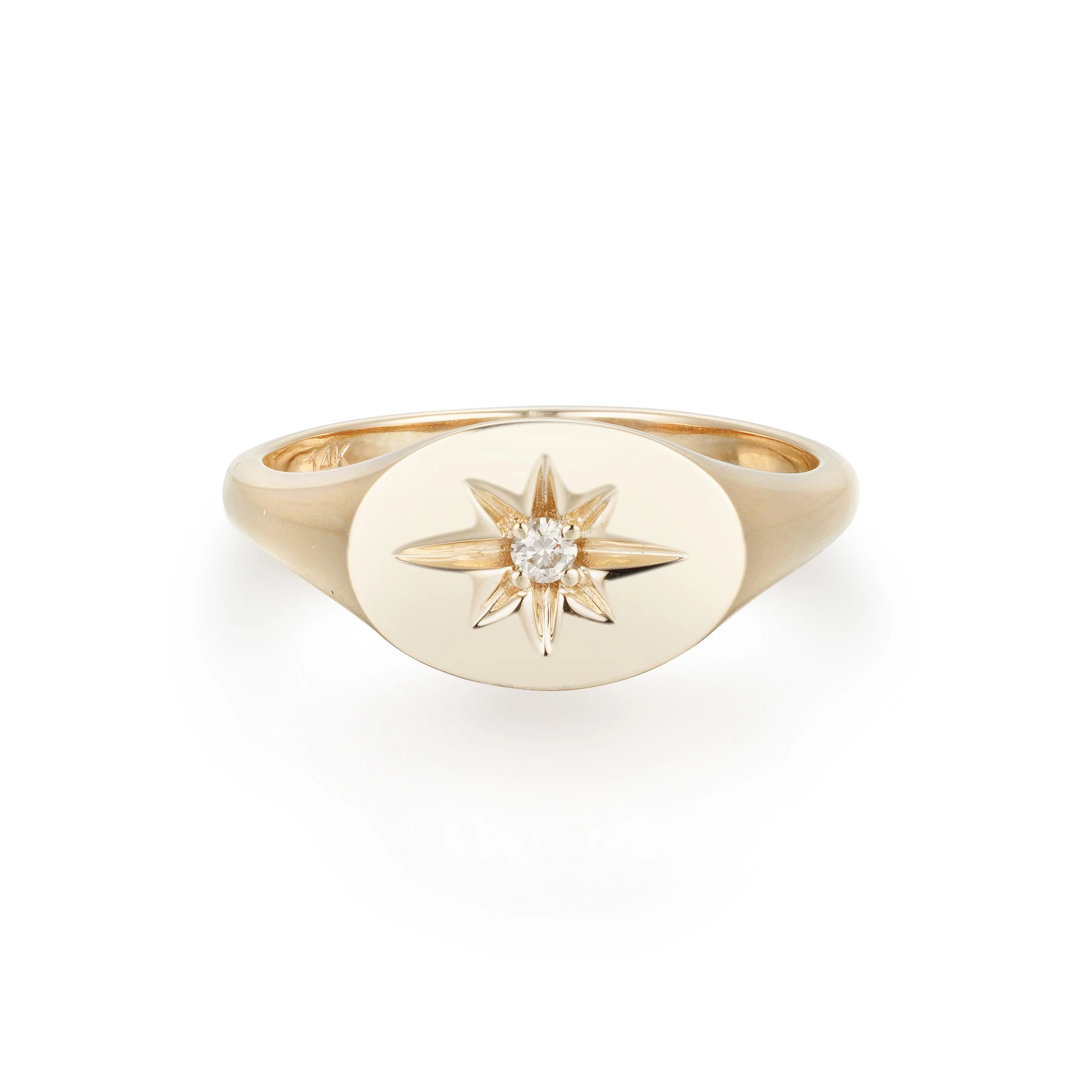 Stellar Gold Signet Ring - Image 4
