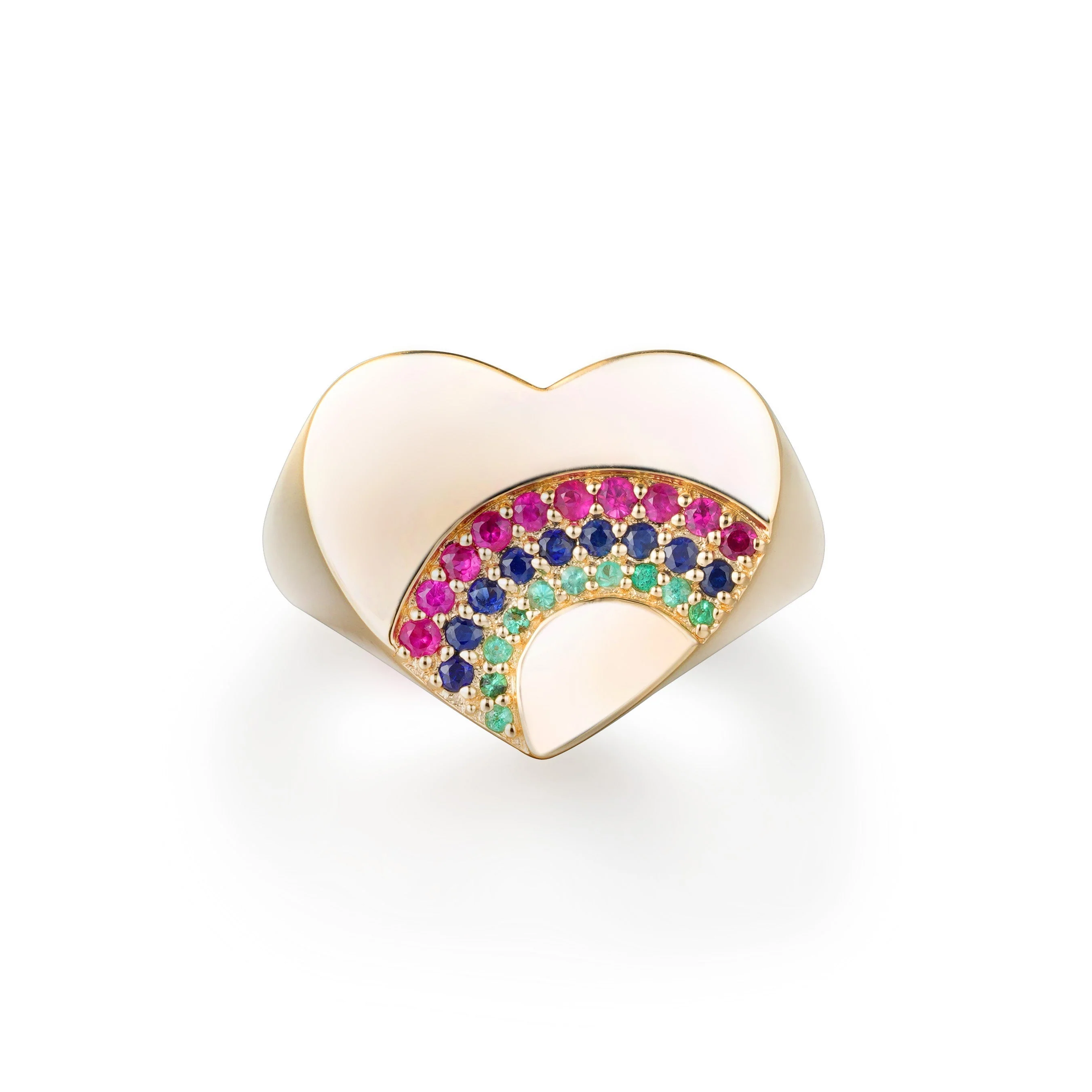 Rainbow Heart Signet Ring - Image 4