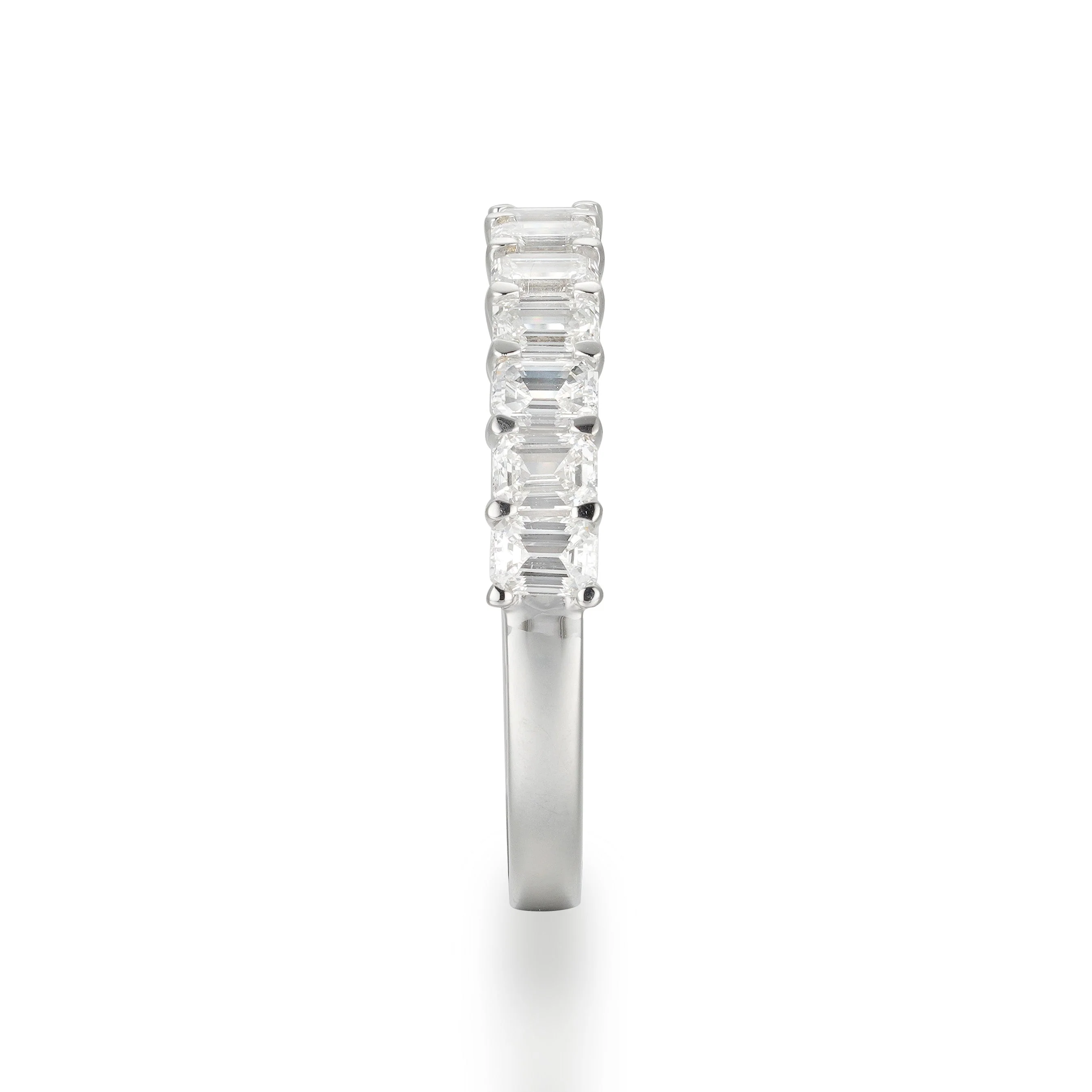 10 Pointer Emerald Cut Diamond Semi-Eternity Band - Image 5