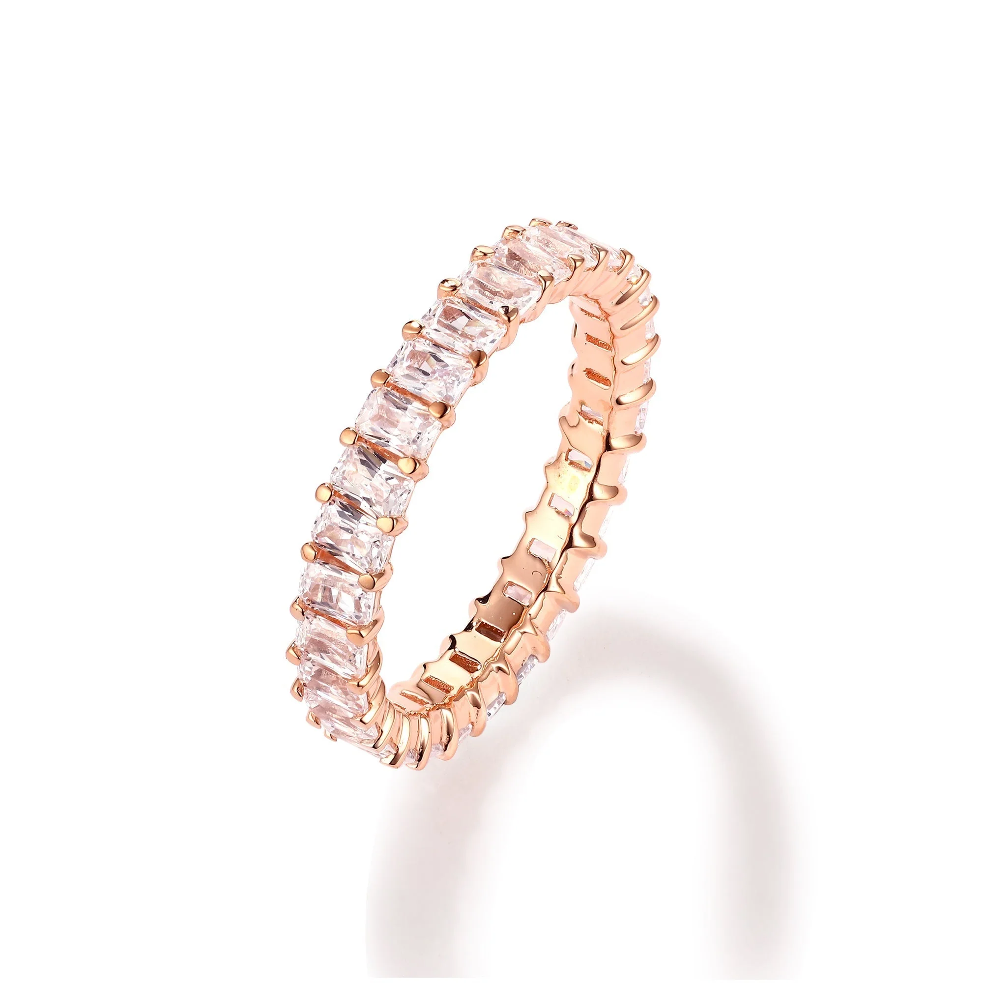 10 Pointer Emerald Cut Diamond Eternity Band - Image 3