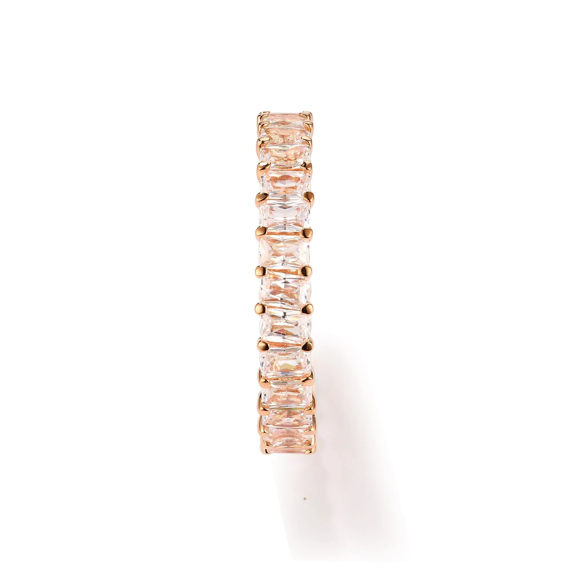 10 Pointer Emerald Cut Diamond Eternity Band - Image 5