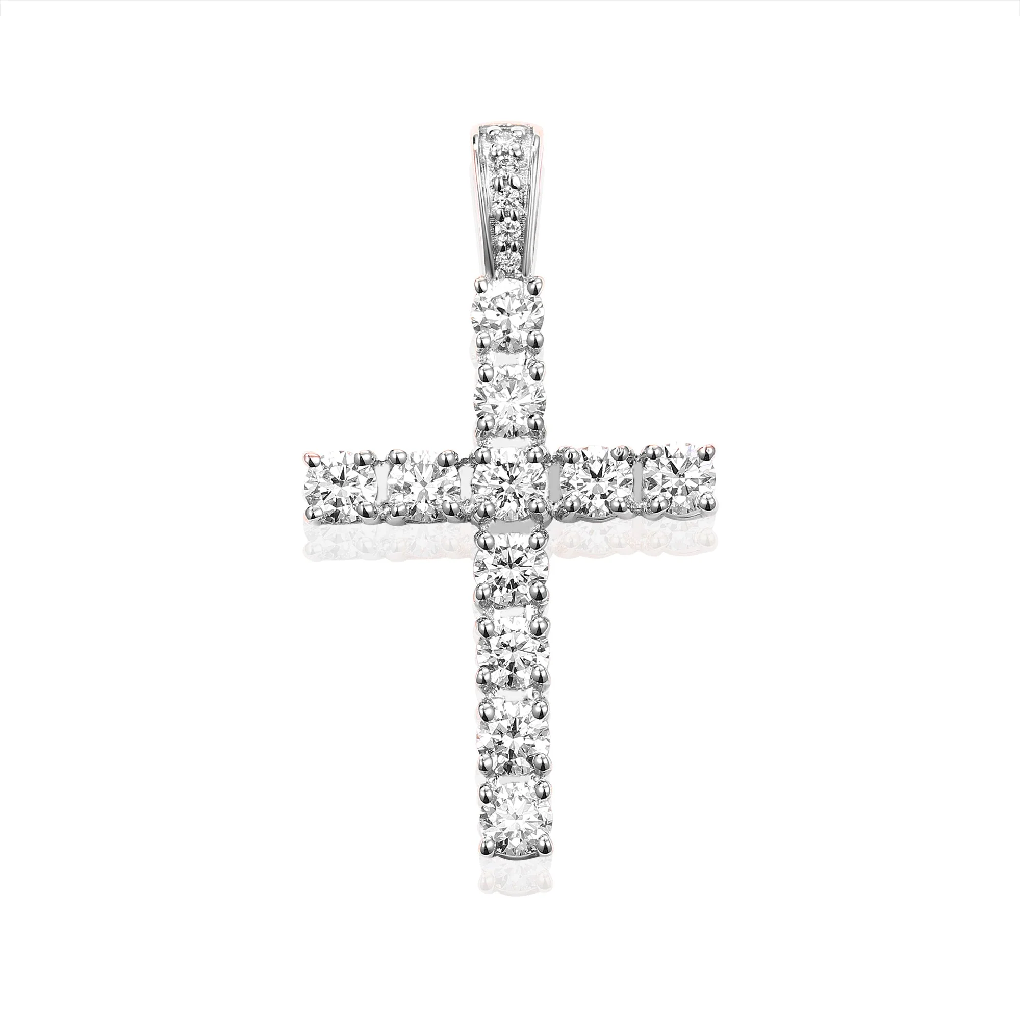 Divine Radiance Cross Diamond Pendant - Image 2