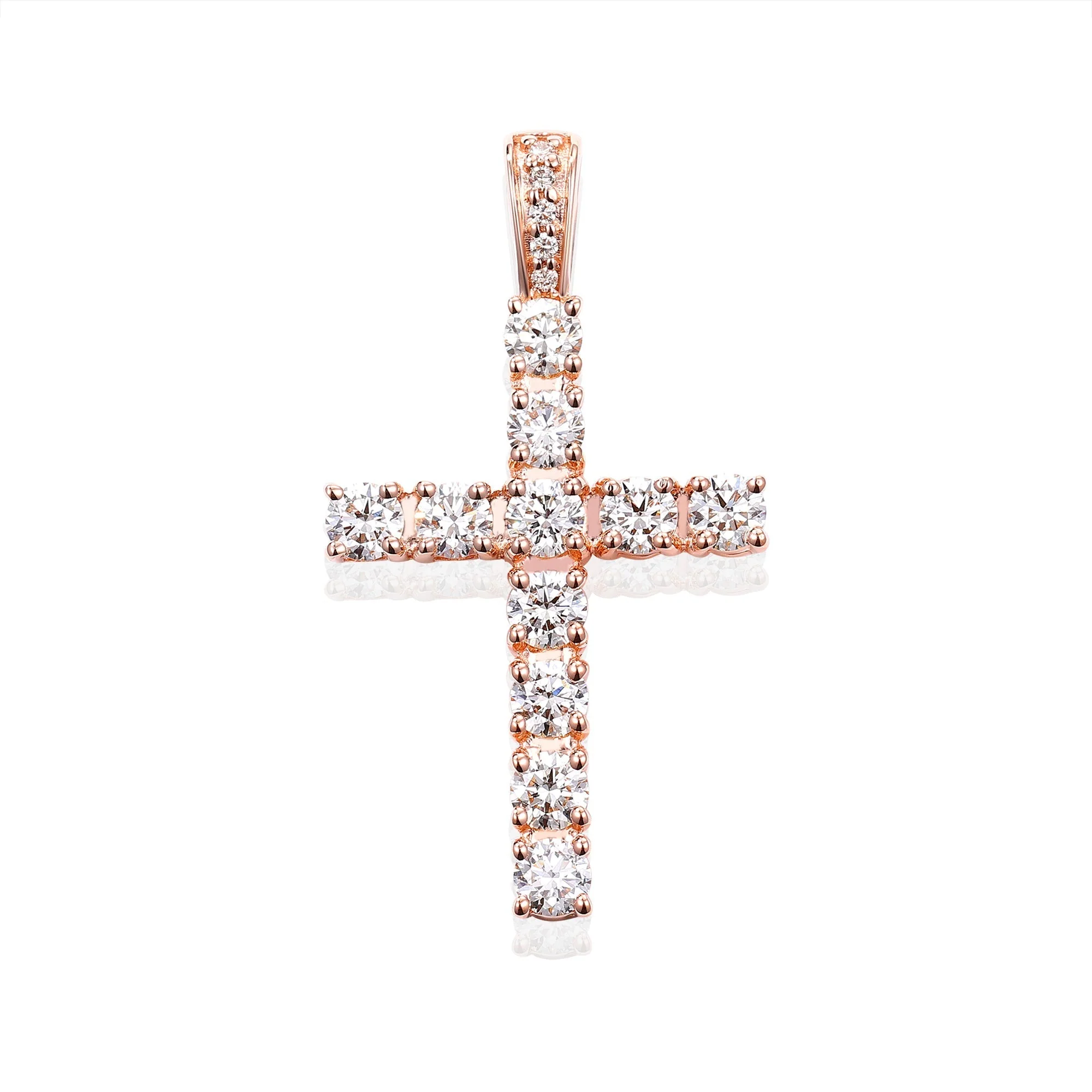 Divine Radiance Cross Diamond Pendant - Image 3