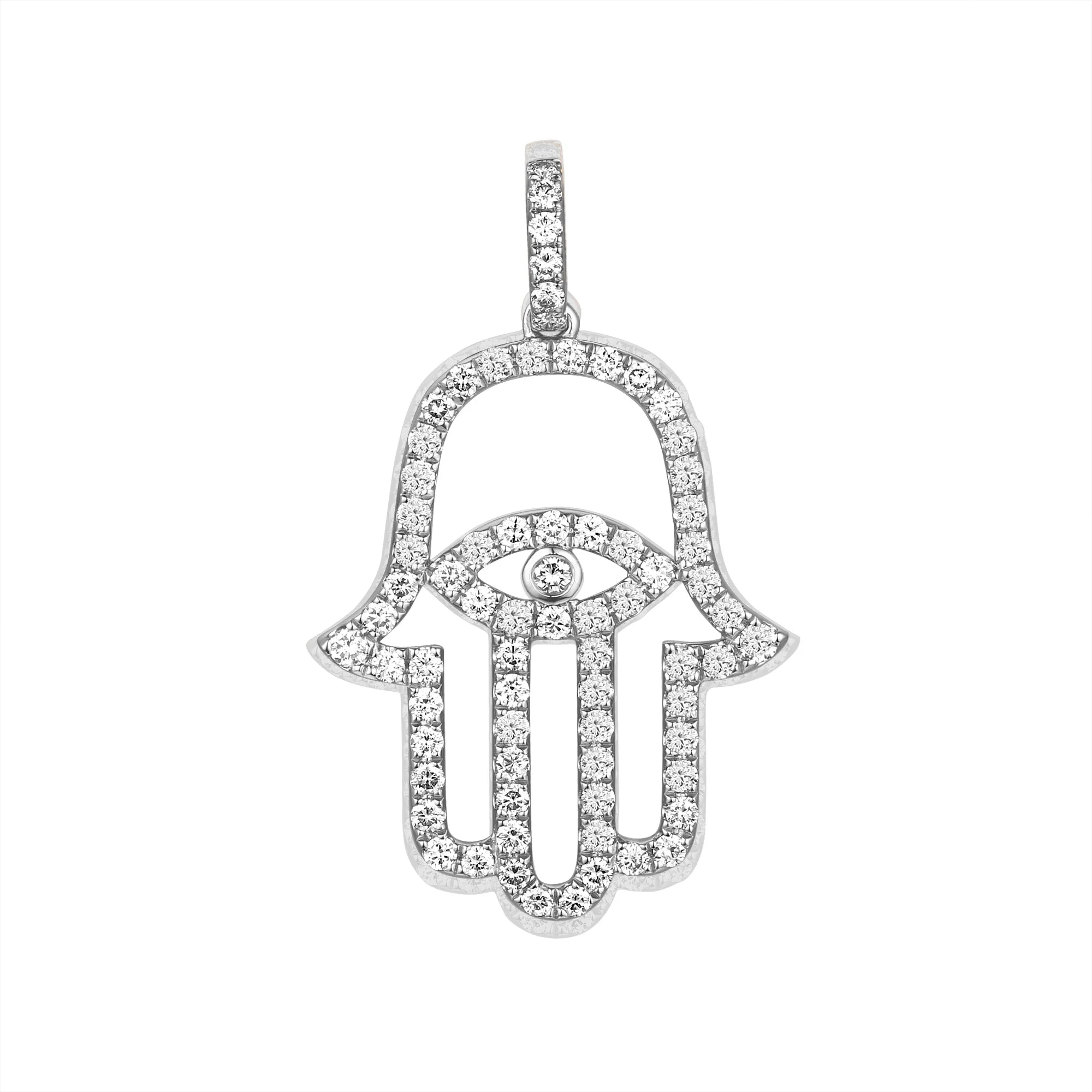 Halo Humsa Diamond Pendant - Image 2