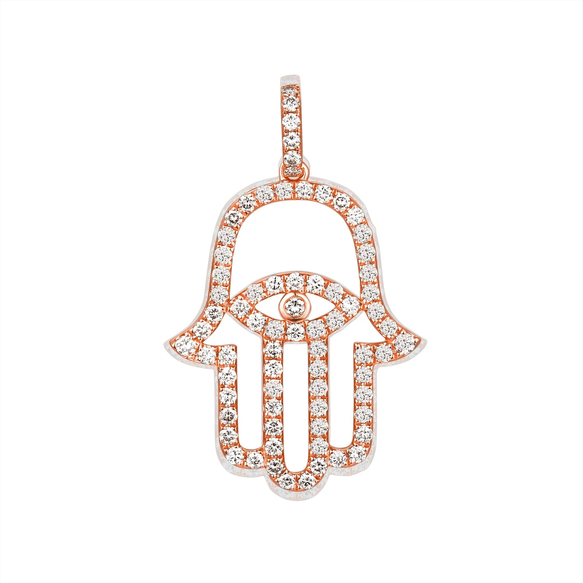 Halo Humsa Diamond Pendant - Image 3